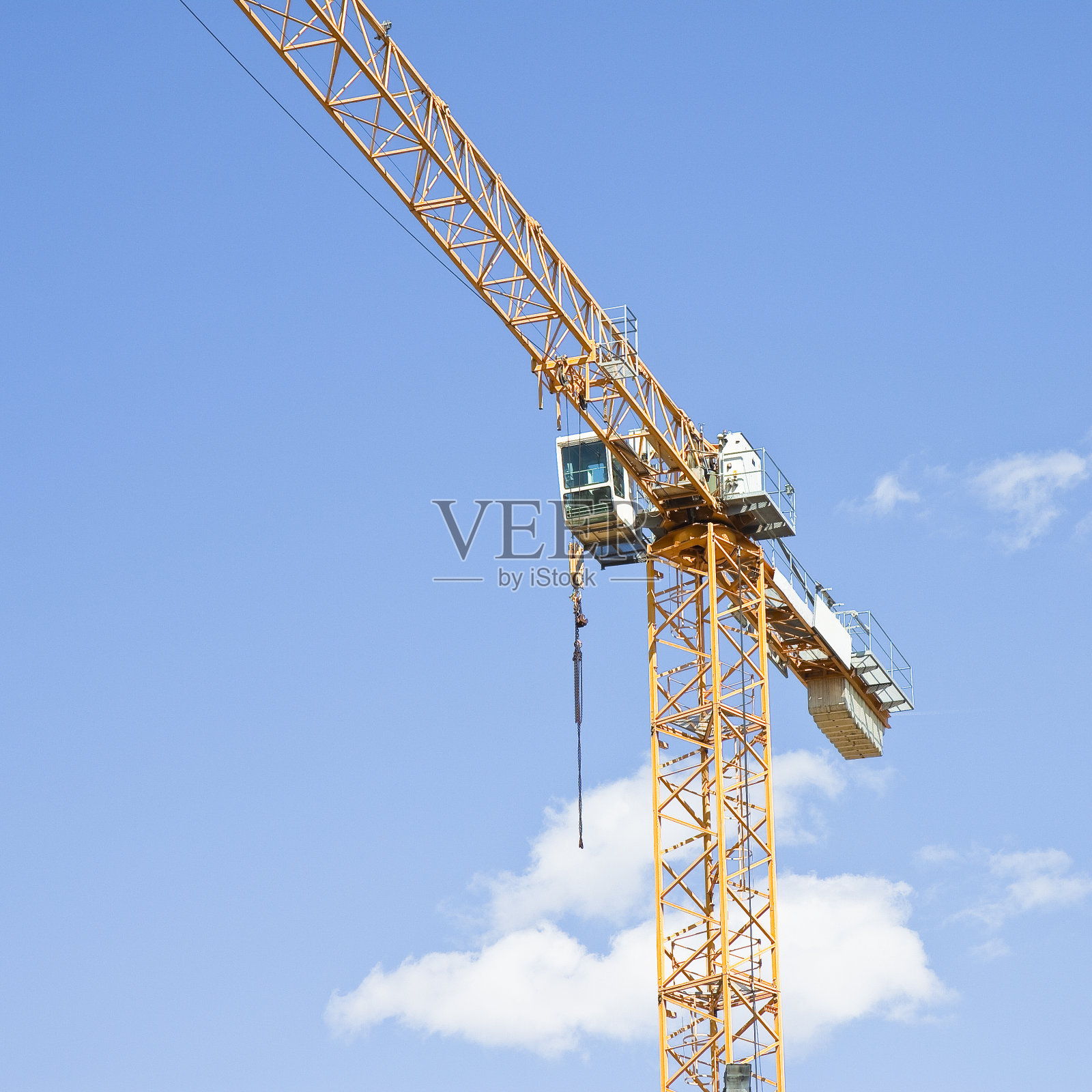黄色的塔式起重机照片摄影图片