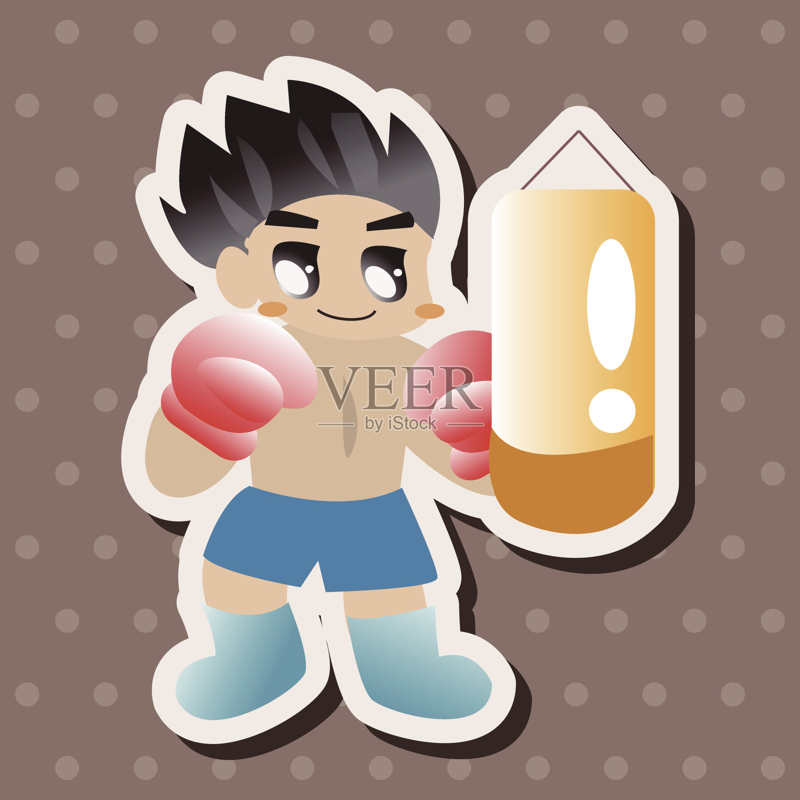 拳师主题元素向量,eps插画图片素材