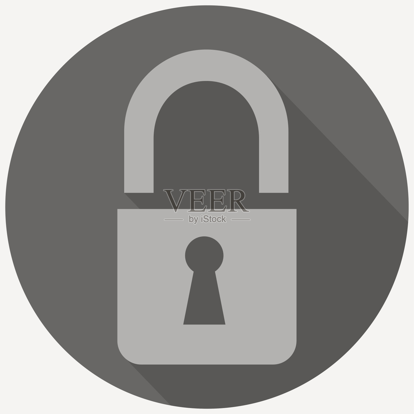 平锁图标插画图片素材