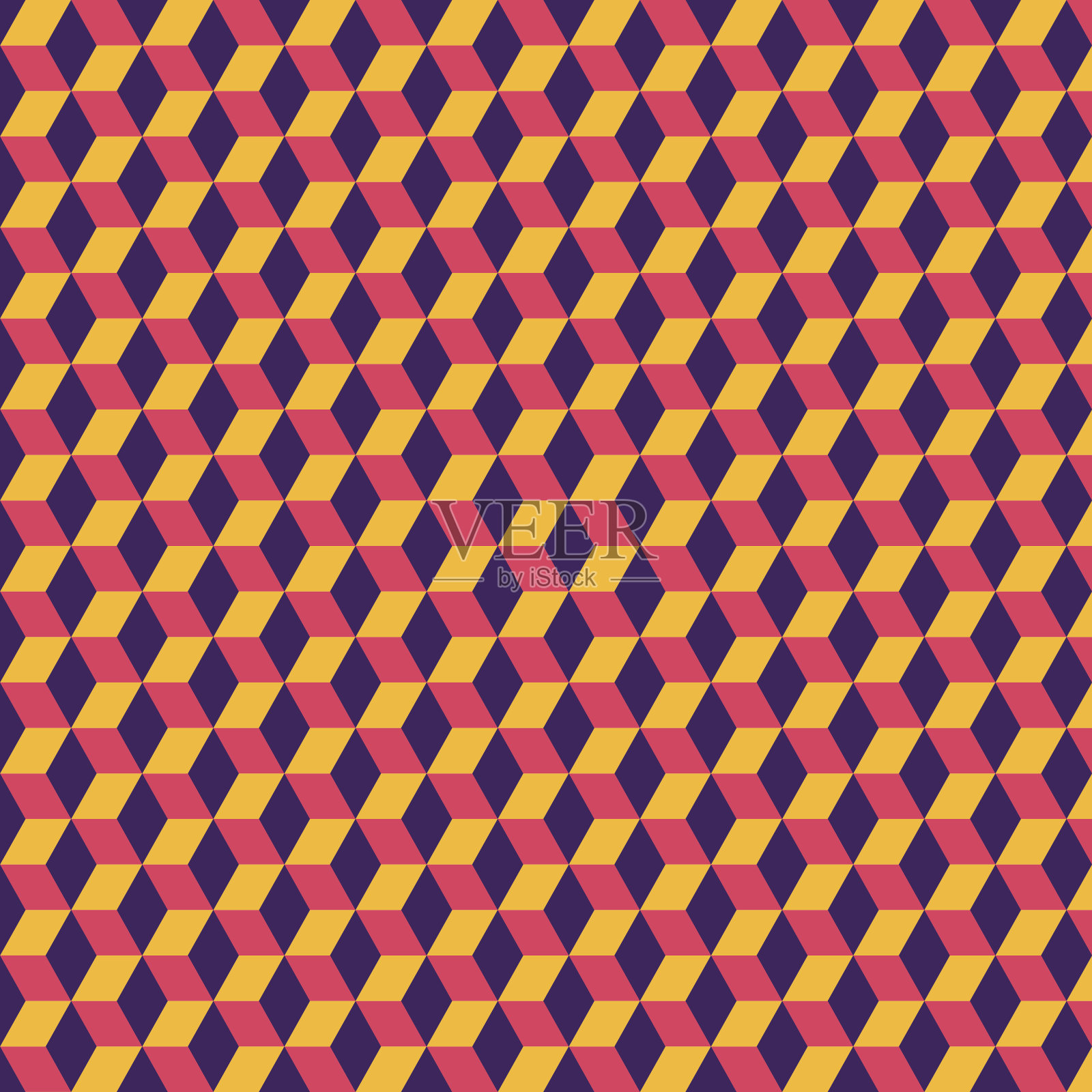 创意方块图案设计插画图片素材