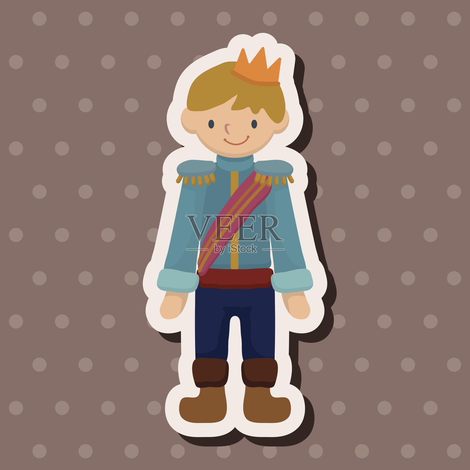 皇室主题王子元素插画图片素材