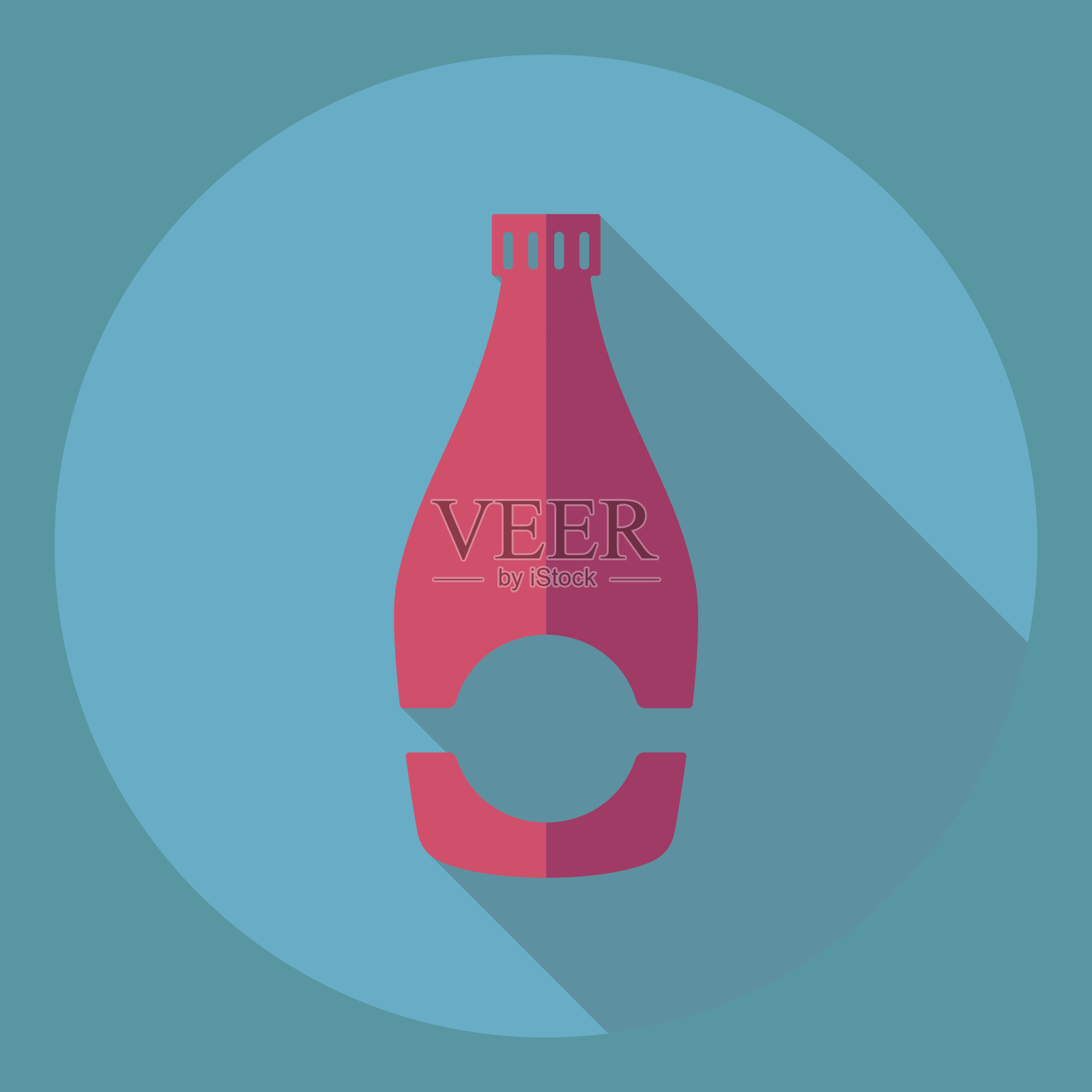 平面现代设计与阴影牛奶图标插画图片素材