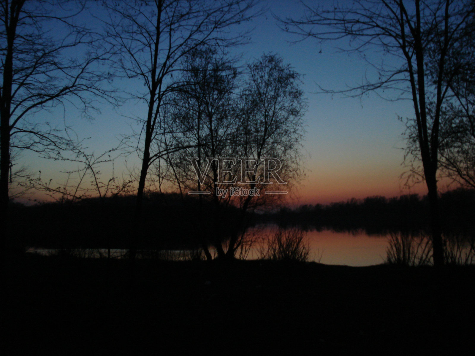 湖上的黄昏,秋天照片摄影图片