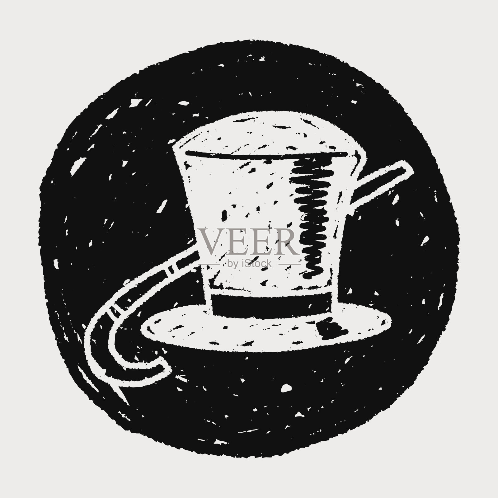 涂鸦短大衣插画图片素材