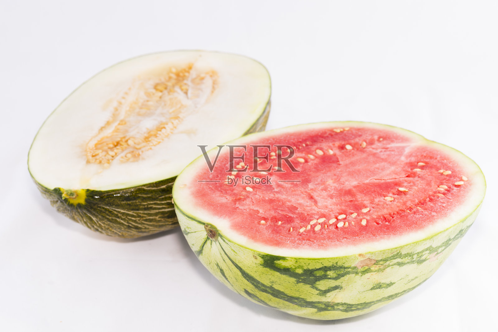 西瓜和甜瓜。照片摄影图片