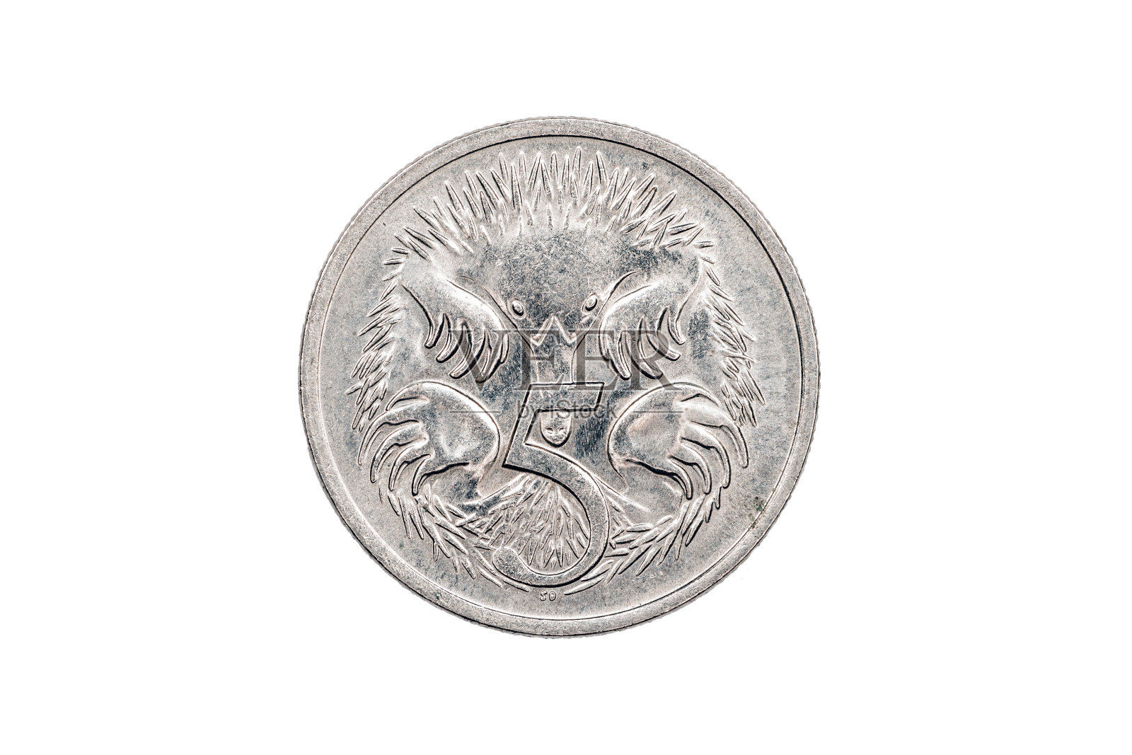 澳大利亚1982年5分硬币倒装照片摄影图片