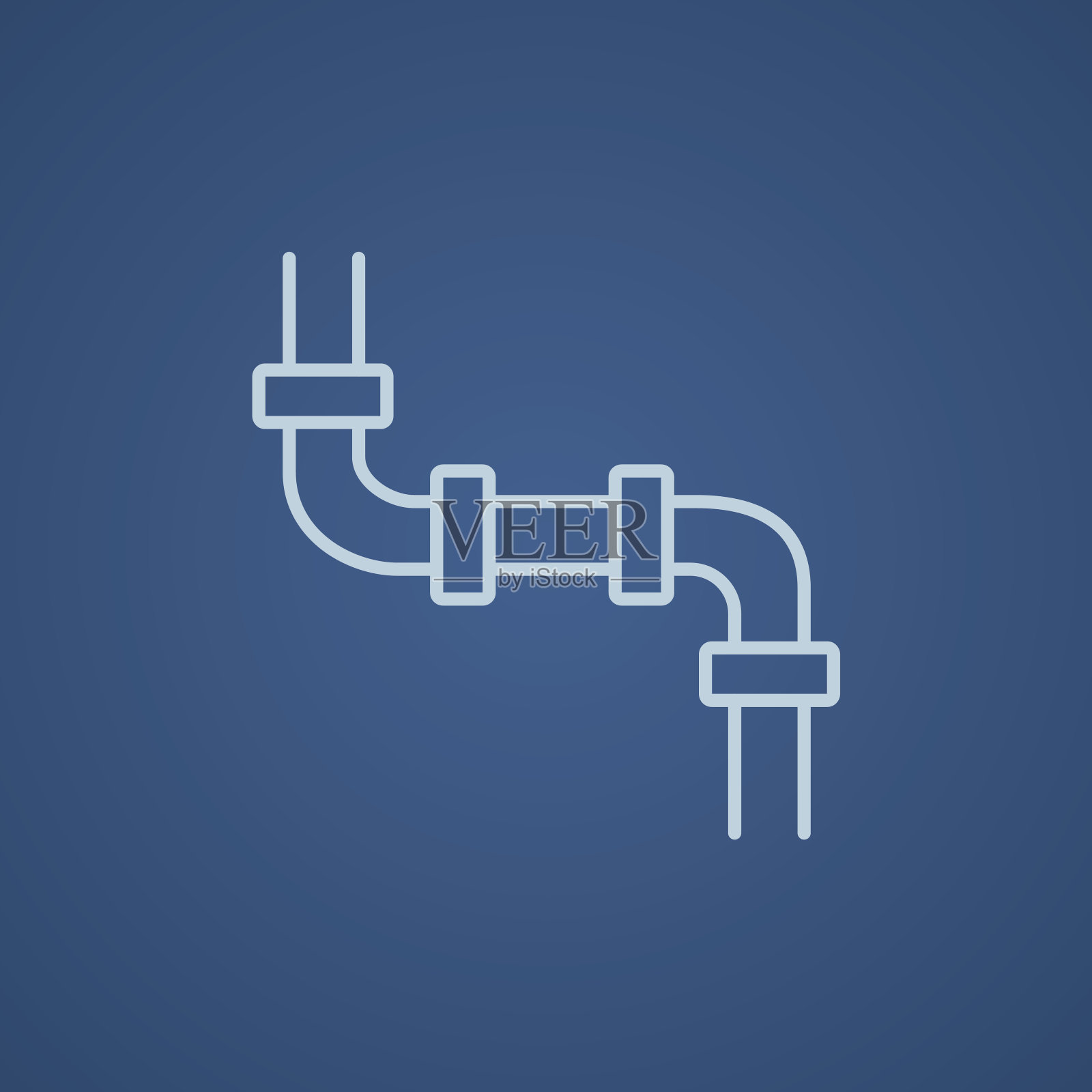 水管线路图标插画图片素材