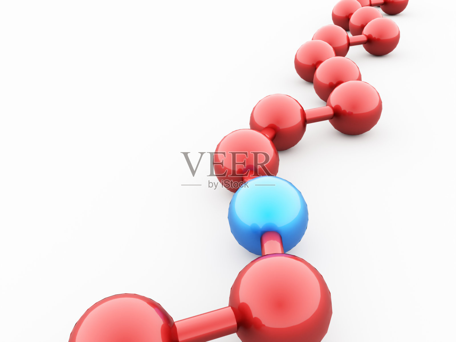 红色分子概念渲染图照片摄影图片