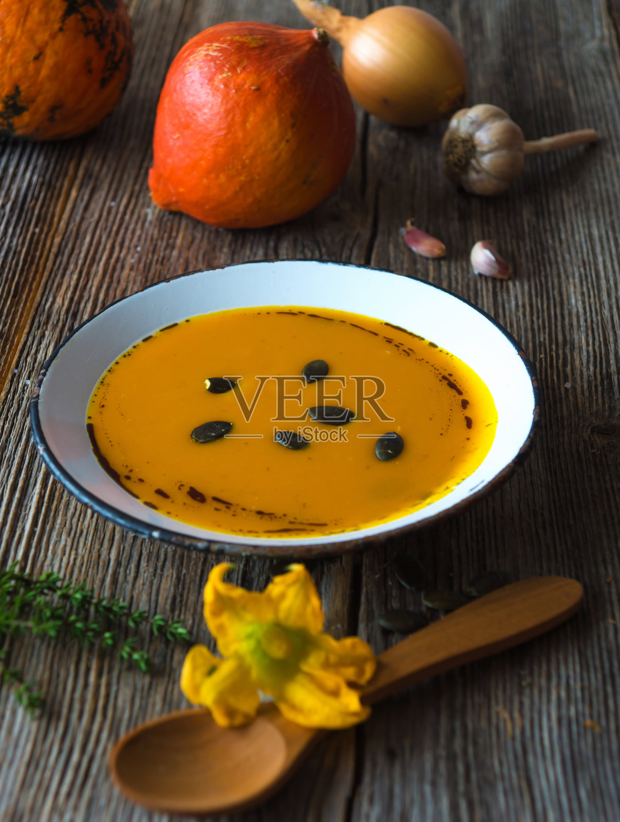 南瓜汤照片摄影图片