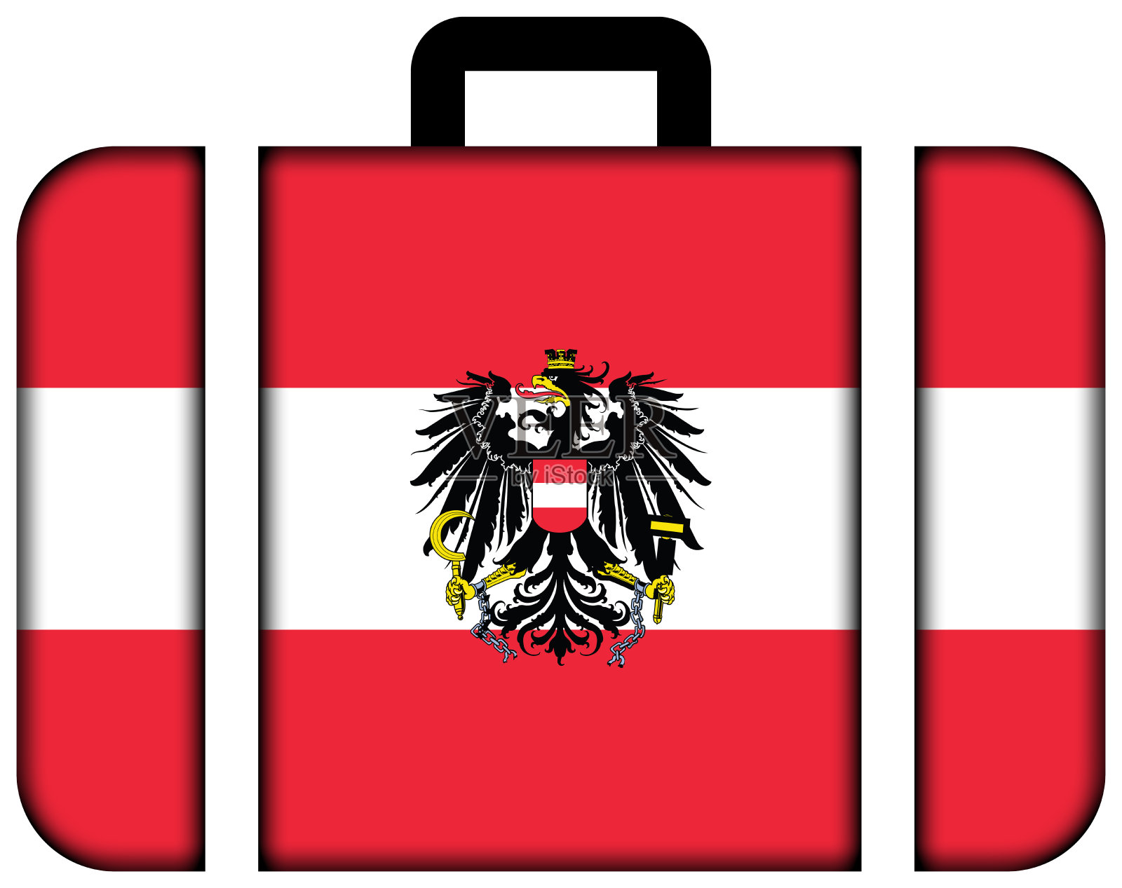 奥地利国旗旅行箱照片摄影图片