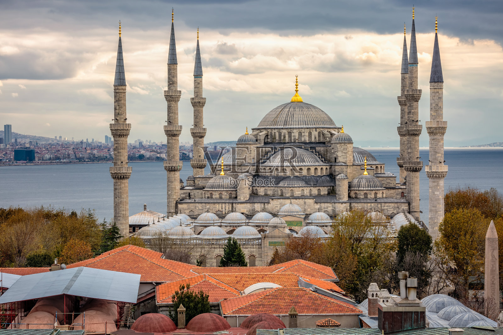 蓝色清真寺照片摄影图片