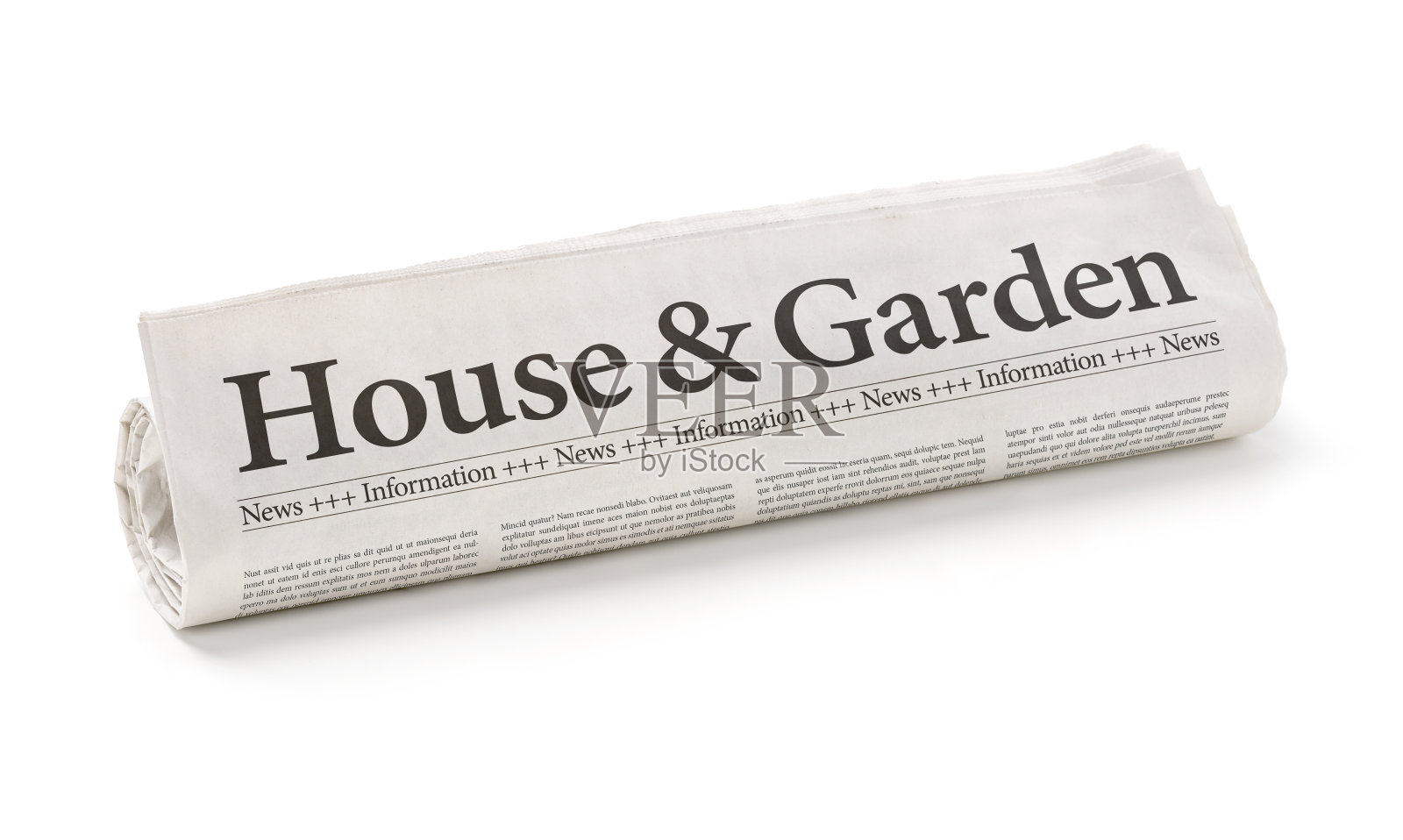 报纸,标题是房子和花园照片摄影图片