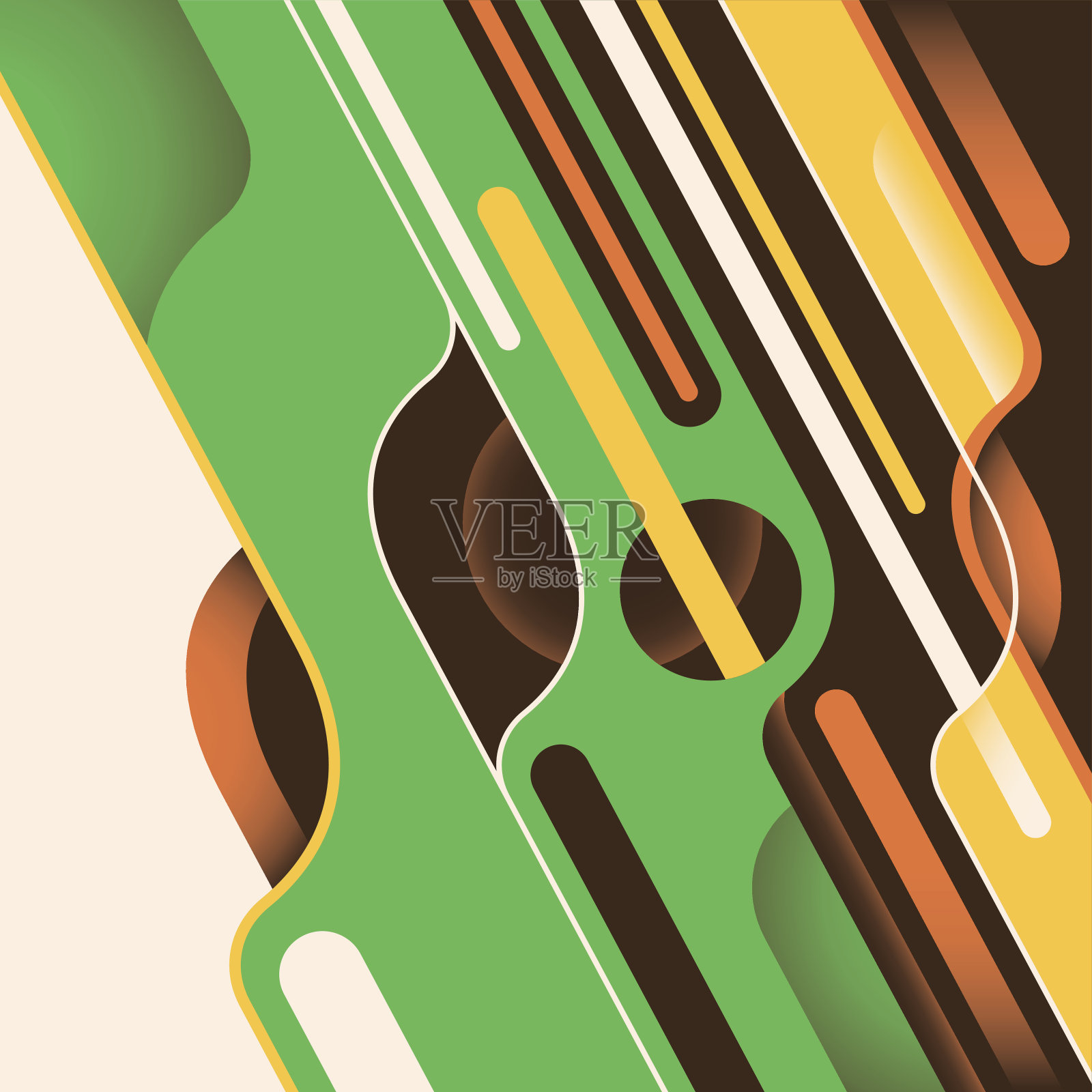 色彩丰富的背景与抽象的构图。插画图片素材