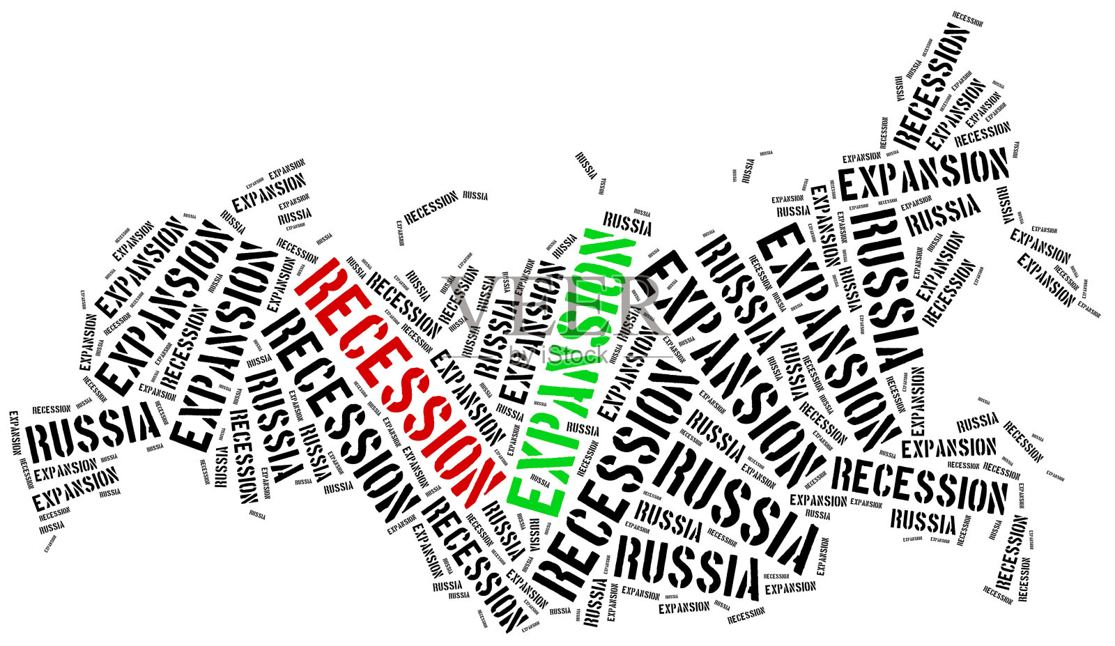 俄罗斯的扩张和衰退。照片摄影图片