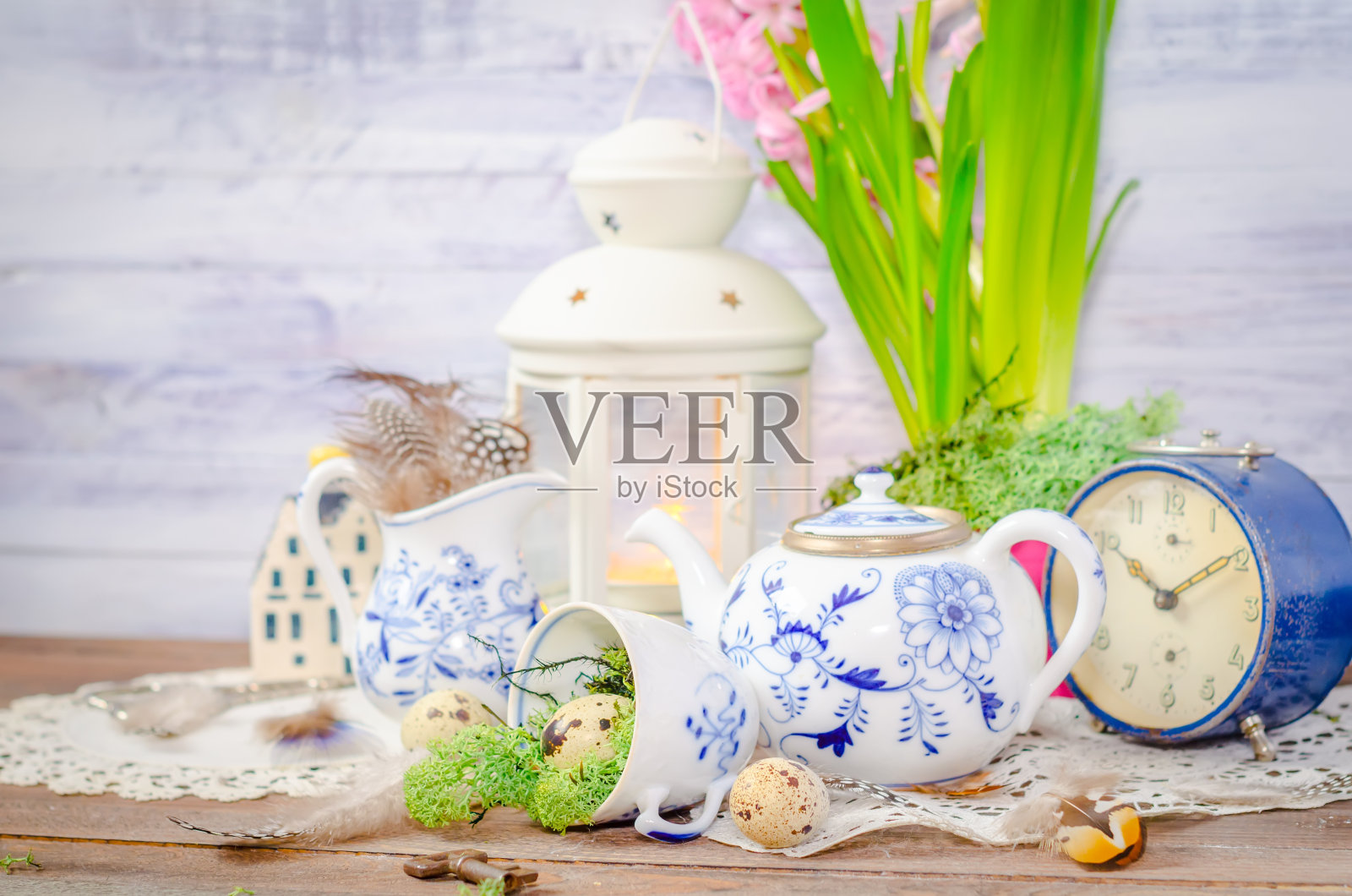 春花静物与风信子照片摄影图片