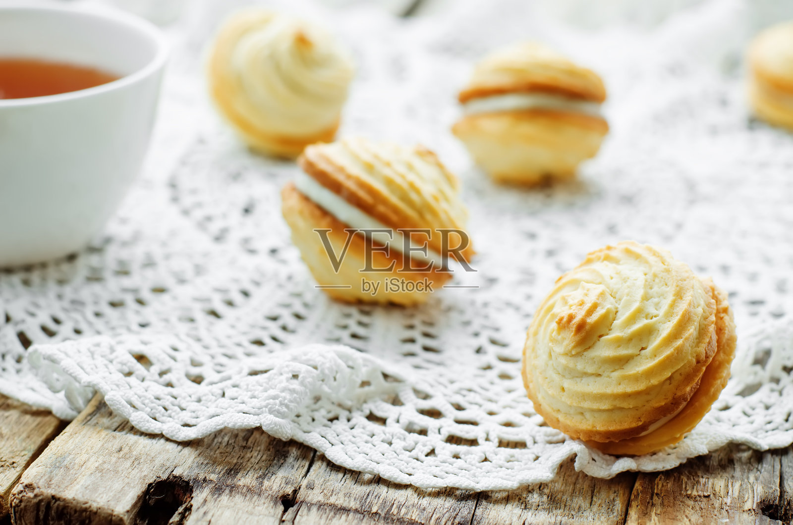 奶油芝士脆饼照片摄影图片