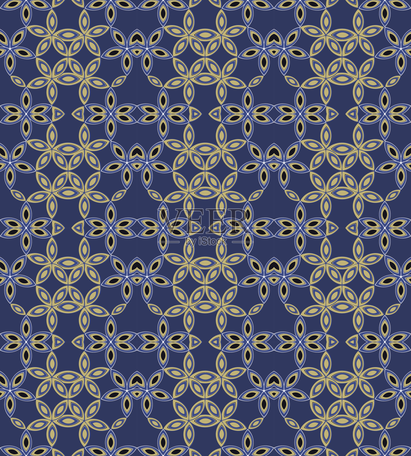 无缝背景图像的圆星曲线十字花万花筒。插画图片素材