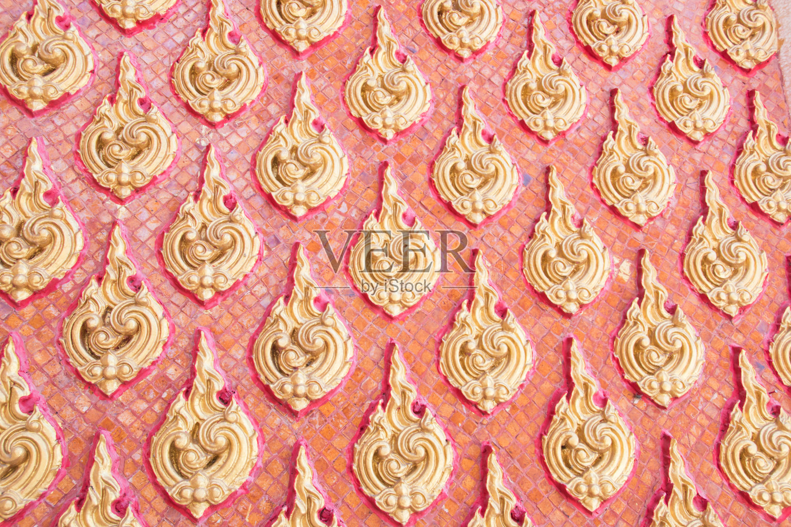 金色佛寺墙照片摄影图片