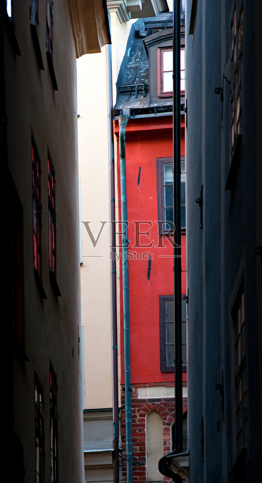 斯德哥尔摩的窄街照片摄影图片