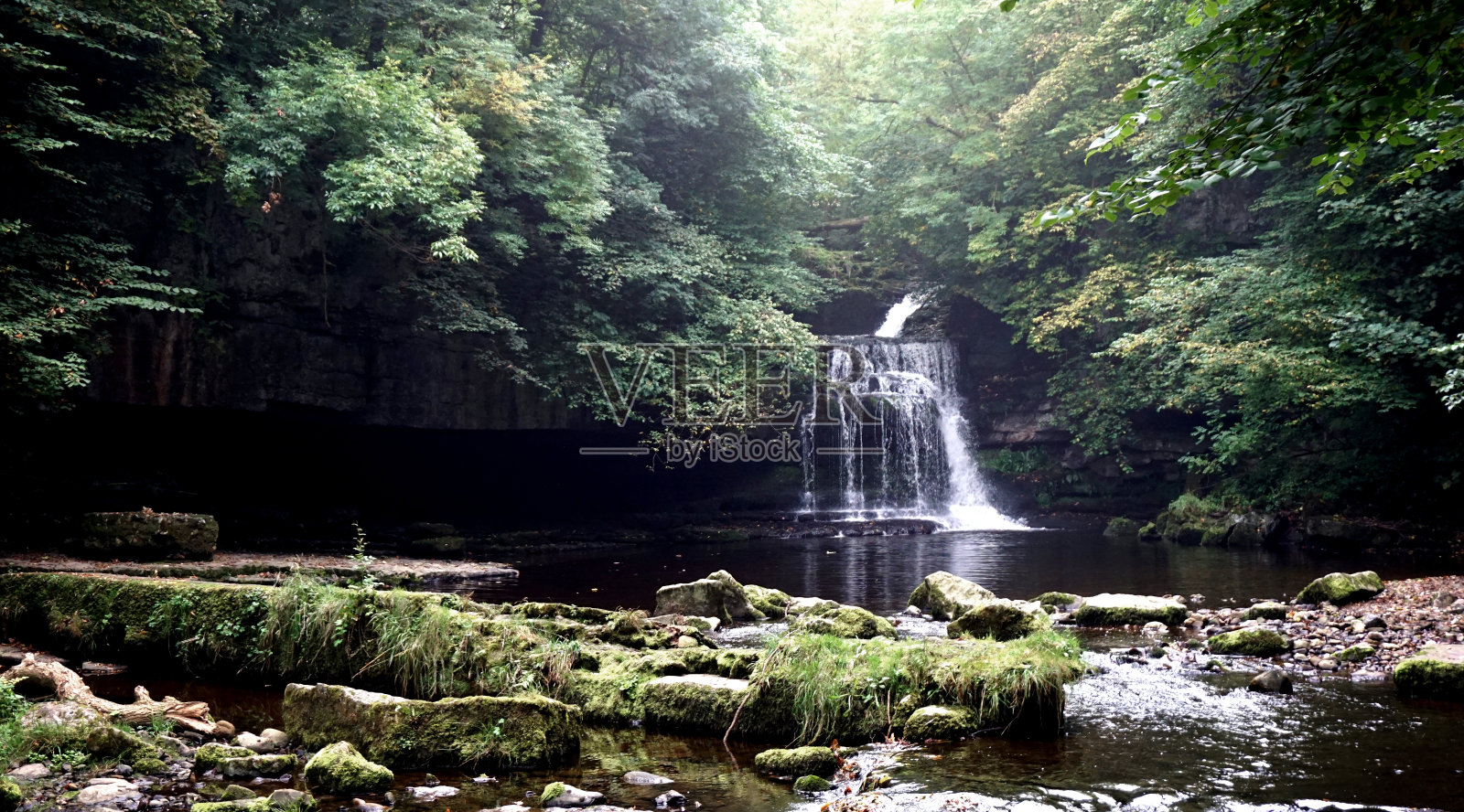 大锅瀑布西伯顿郡照片摄影图片