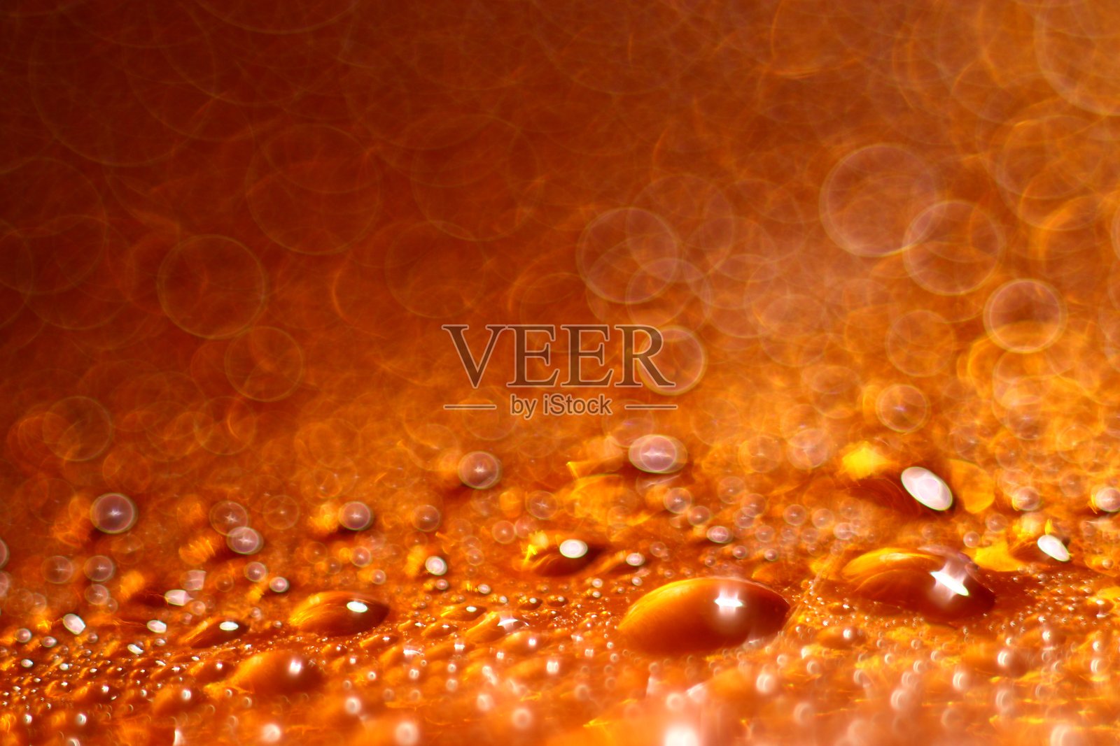 橙色的金色背景模糊了散景纹理滴照片摄影图片