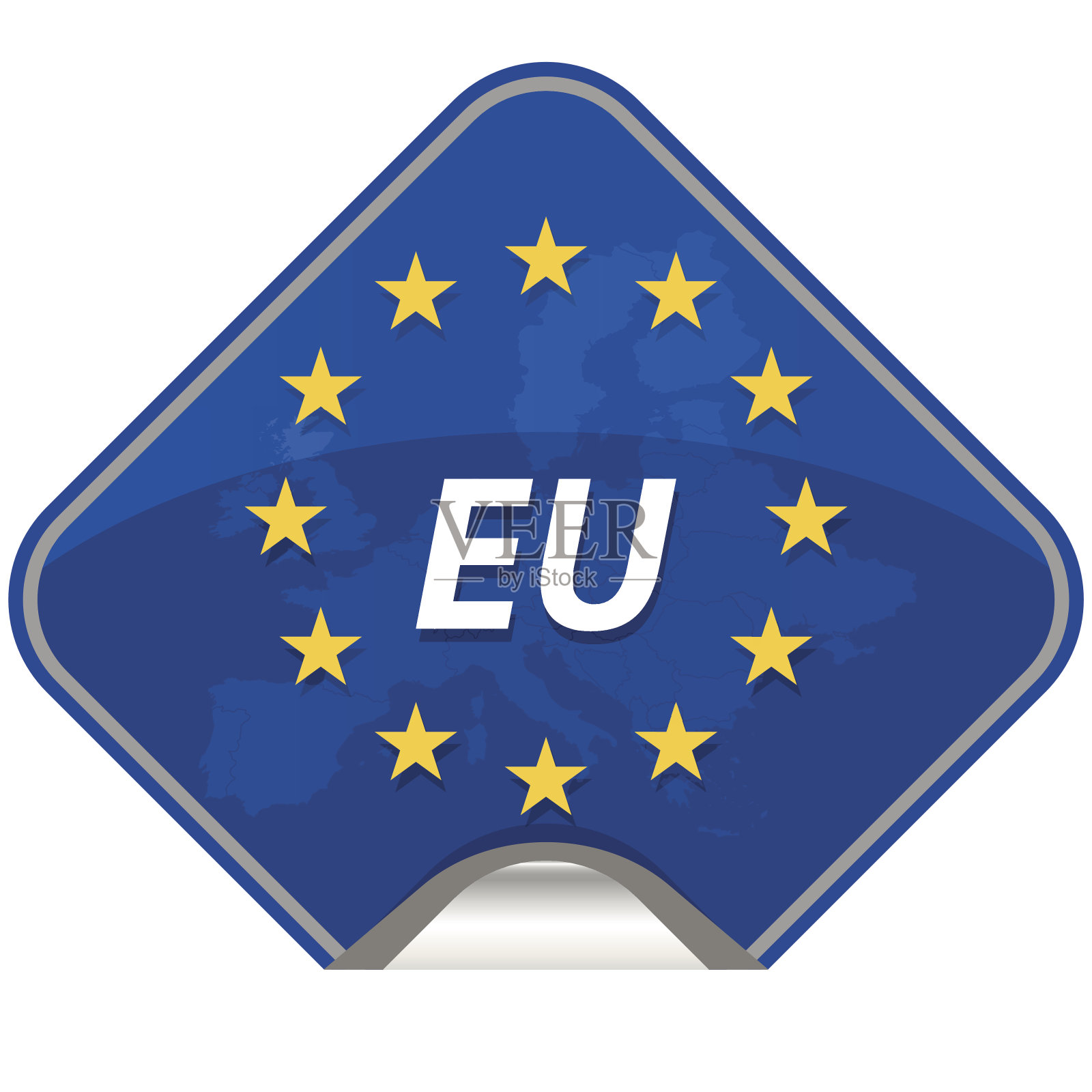 欧洲地图联合国家。插画图片素材