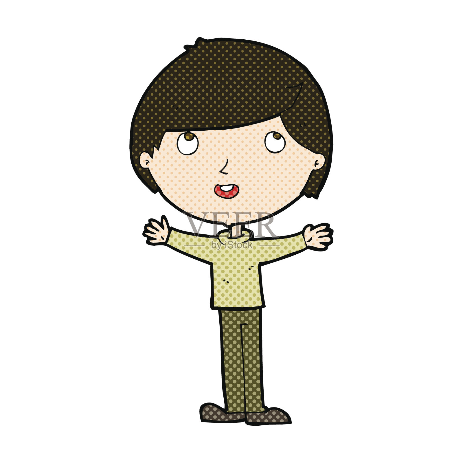 漫画卡通快乐男孩设计元素图片