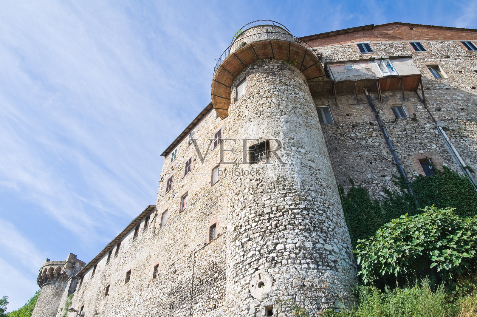 坚固的墙。Narni。翁布里亚。意大利。照片摄影图片