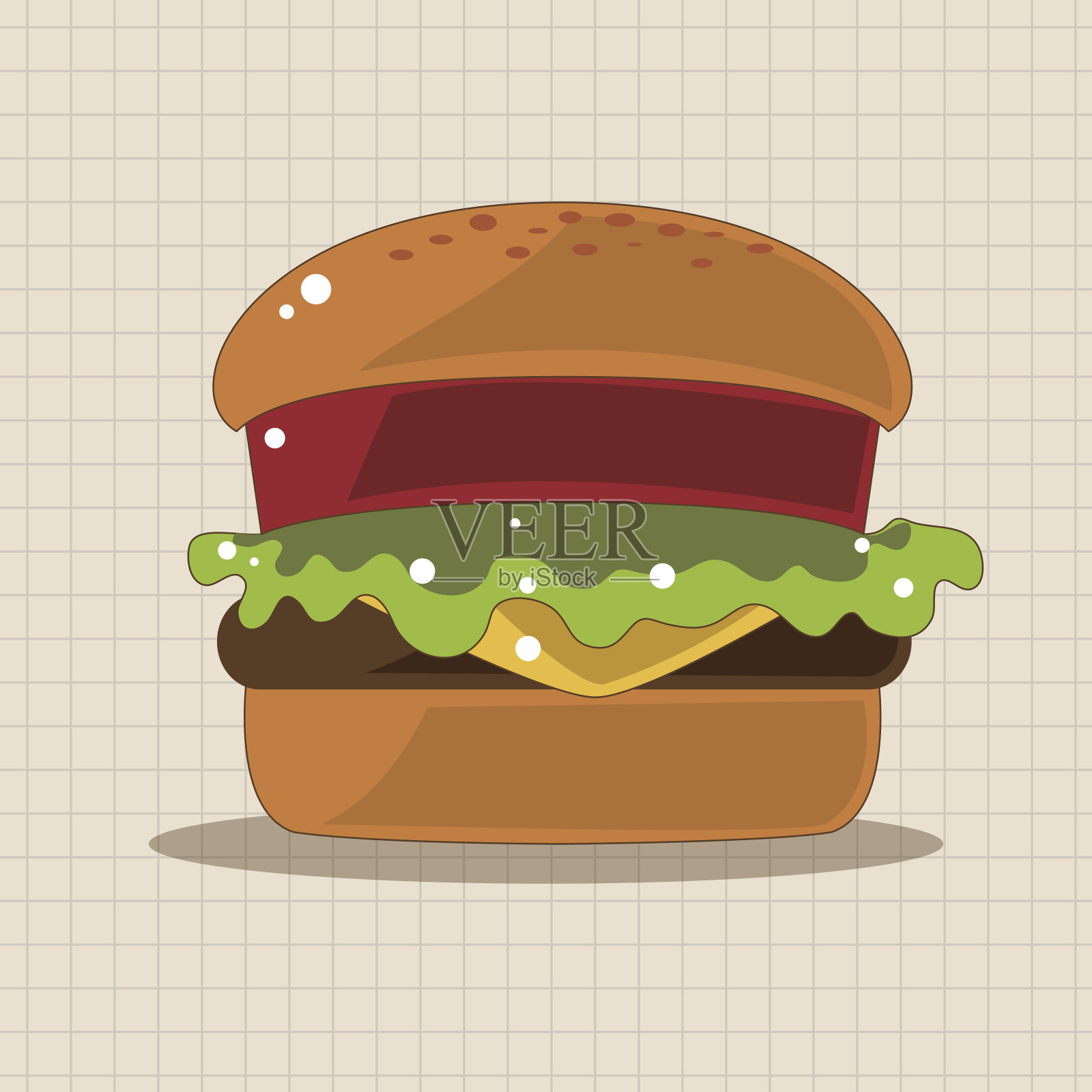 汉堡的主题元素设计元素图片