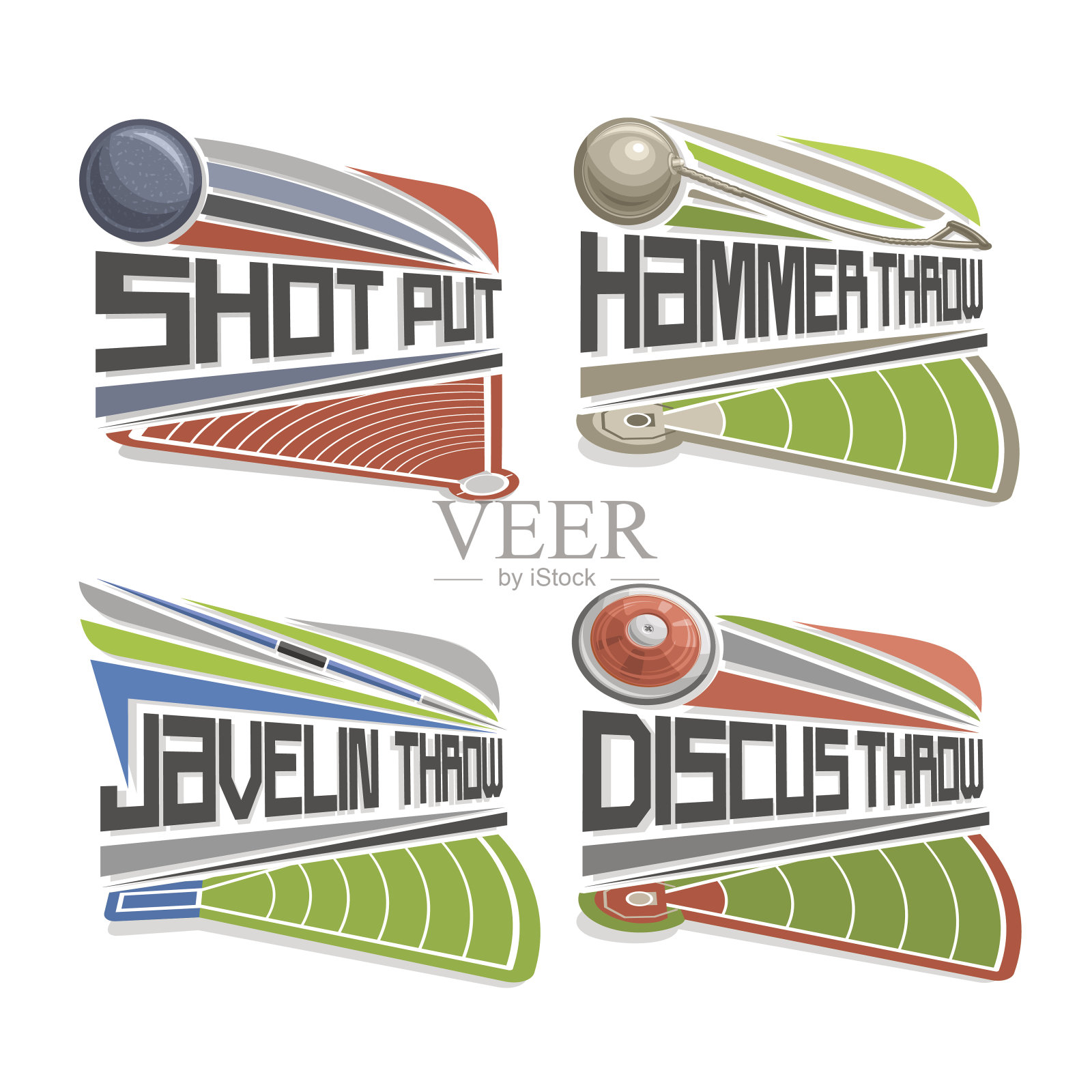 田径场上的矢量标志插画图片素材