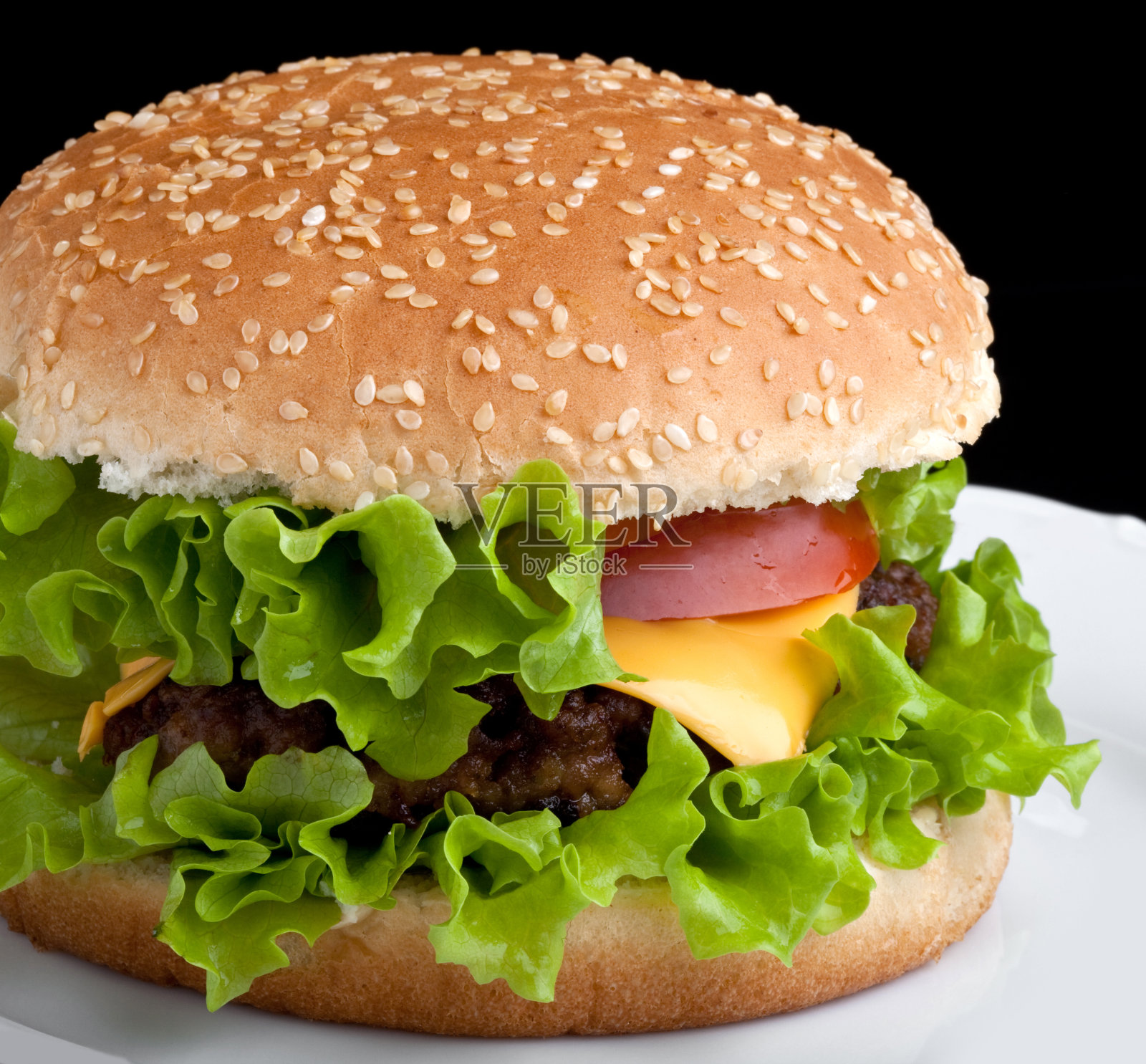 甜妞汉堡照片摄影图片