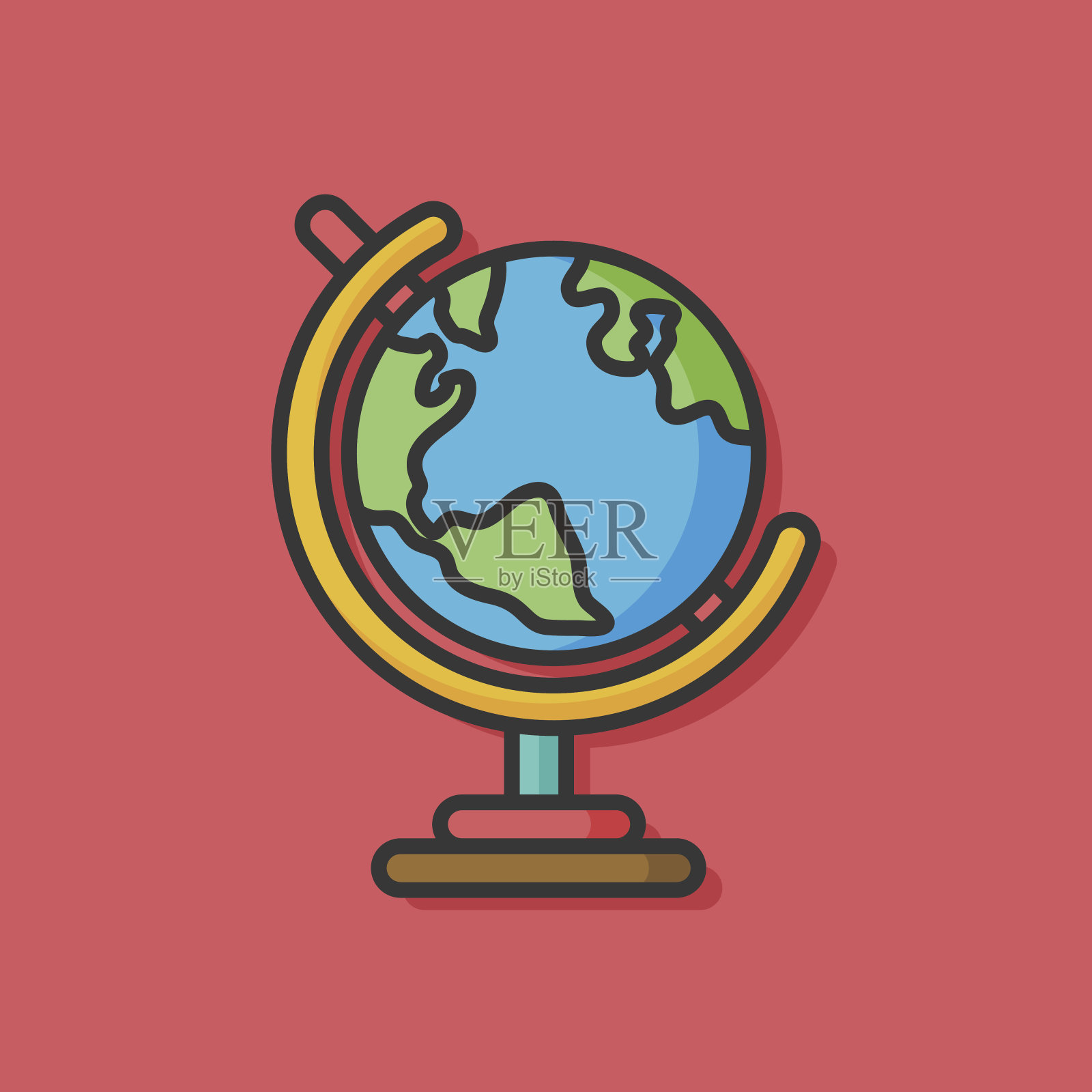 全球世界矢量图标插画图片素材