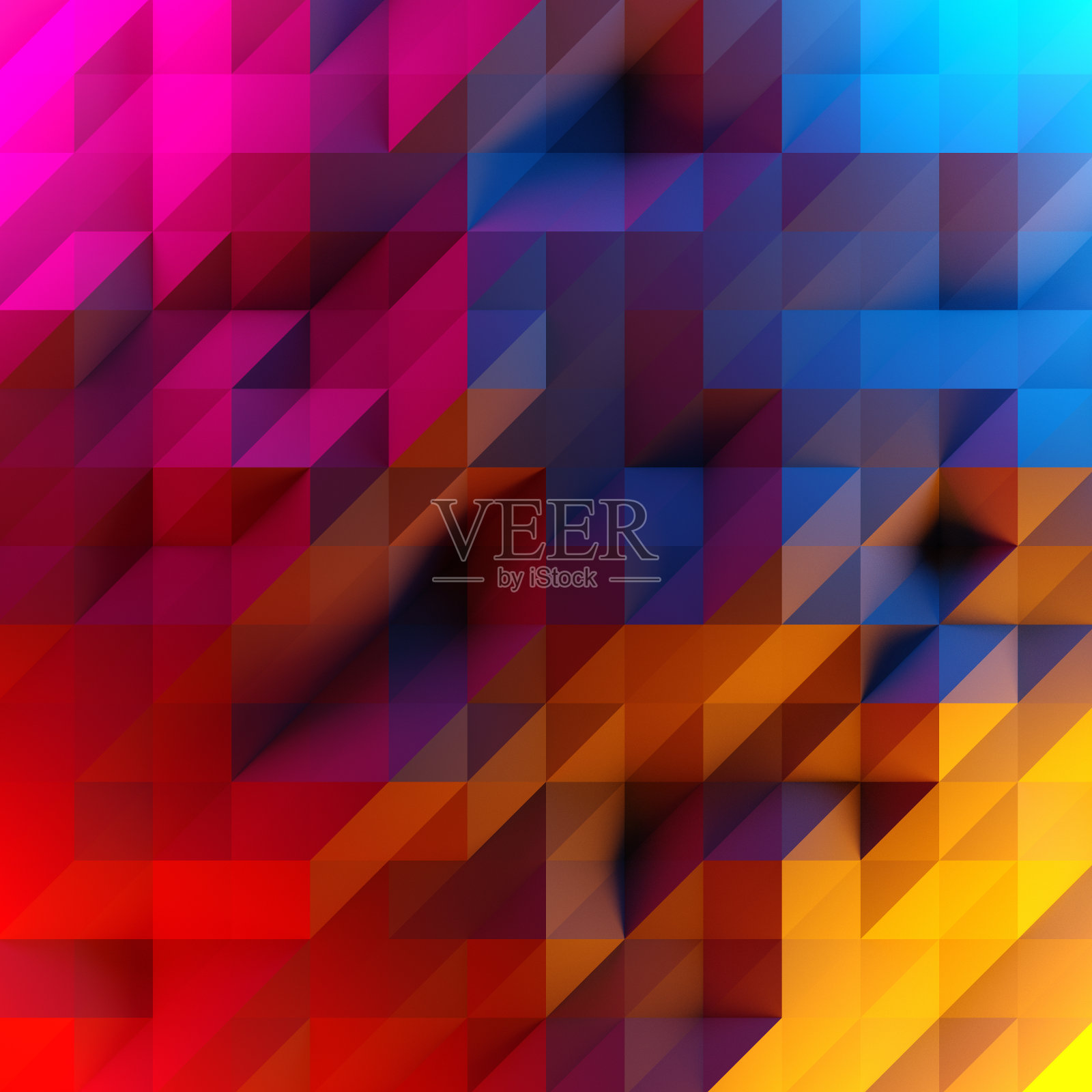 摘要低多边形三角形的背景。3 d渲染图像。照片摄影图片