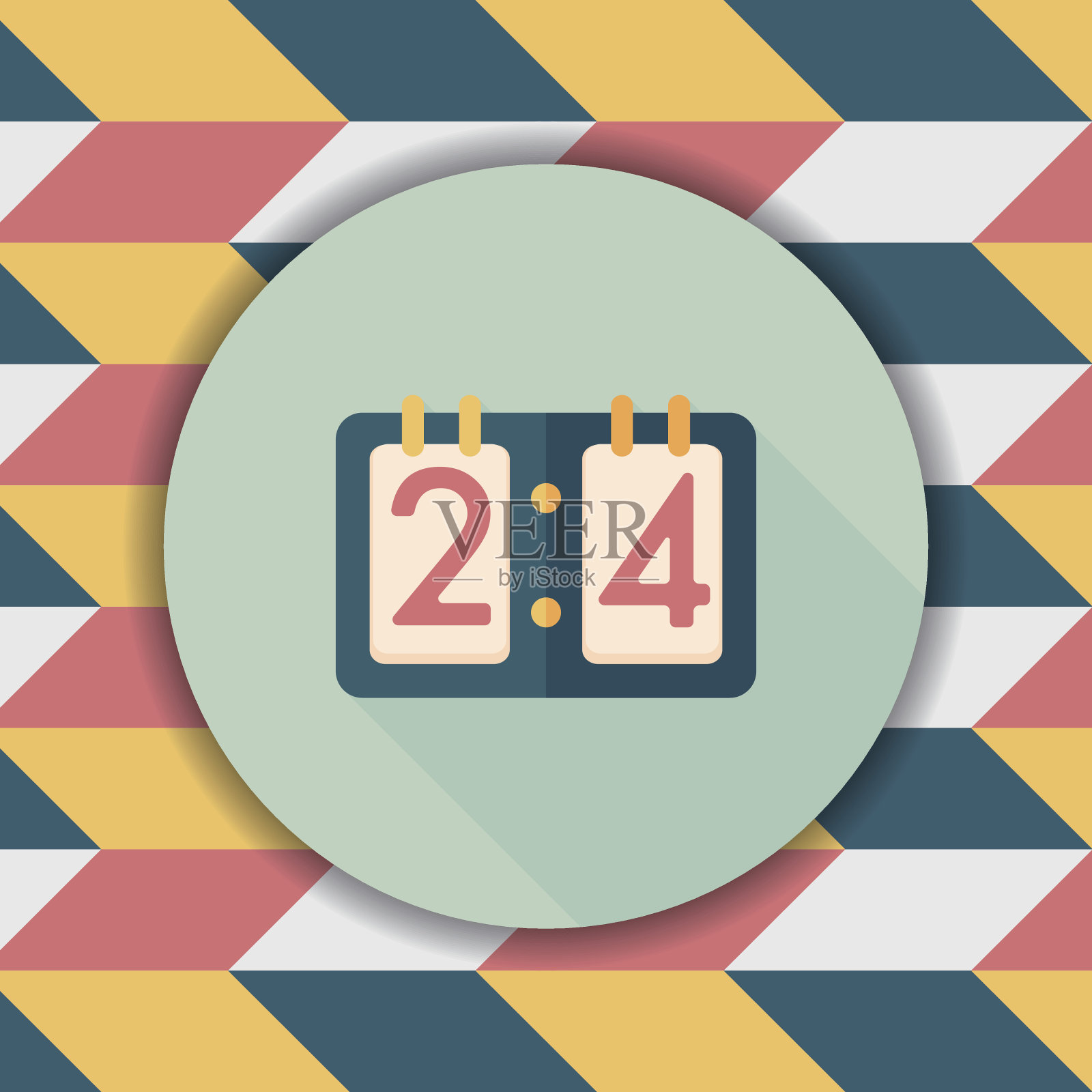 记分牌平面图标与长阴影,eps10插画图片素材