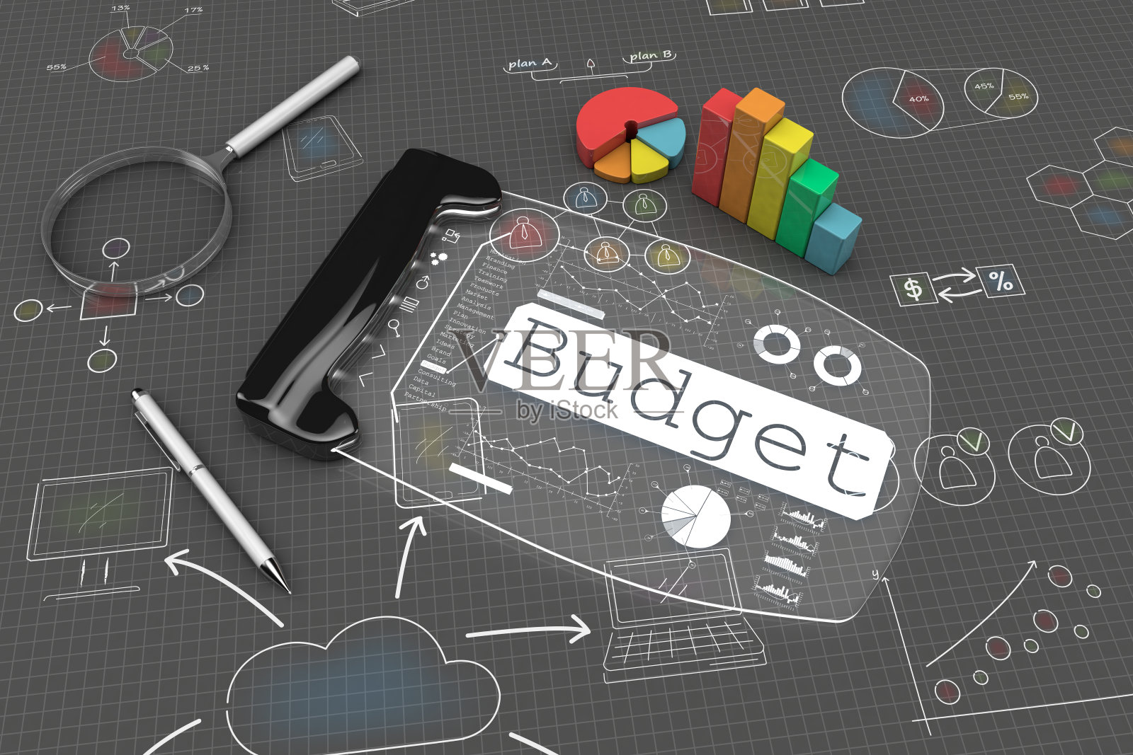 3 d预算的概念照片摄影图片