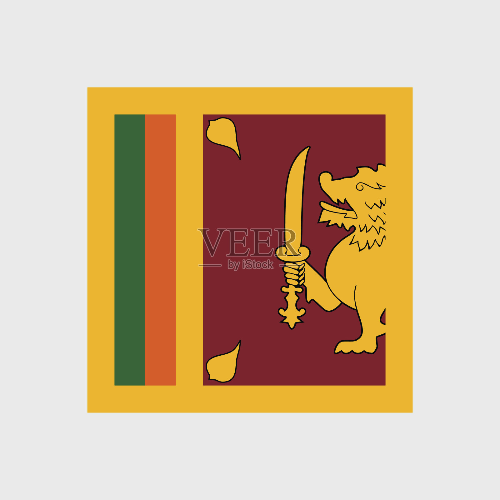 斯里兰卡国旗插画图片素材
