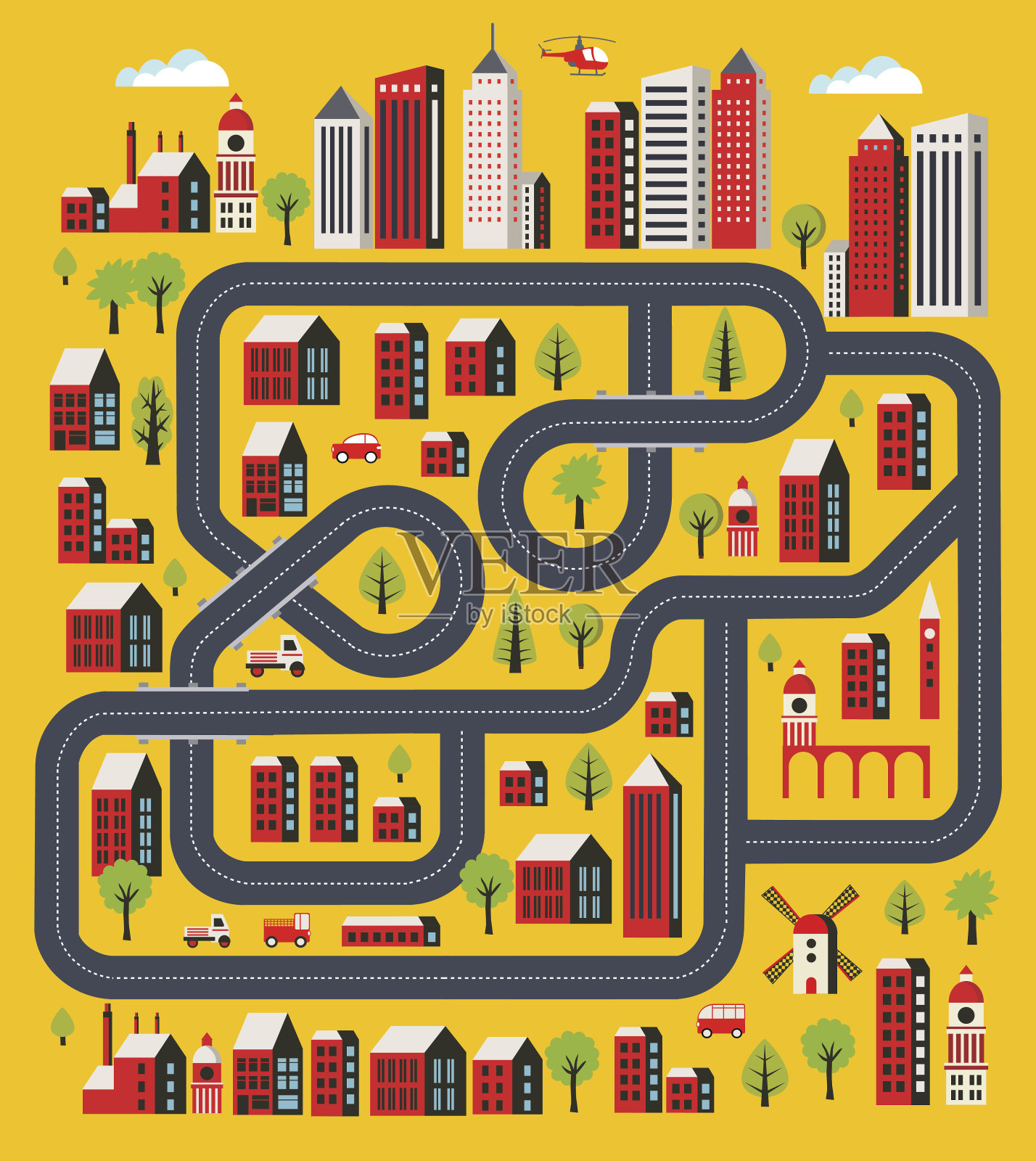 道路和交通插画图片素材