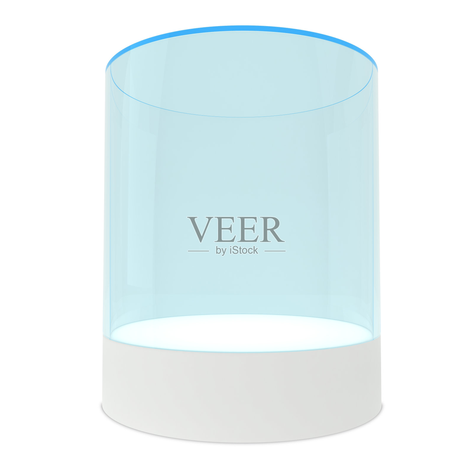 玻璃展柜孤立在白色背景上照片摄影图片