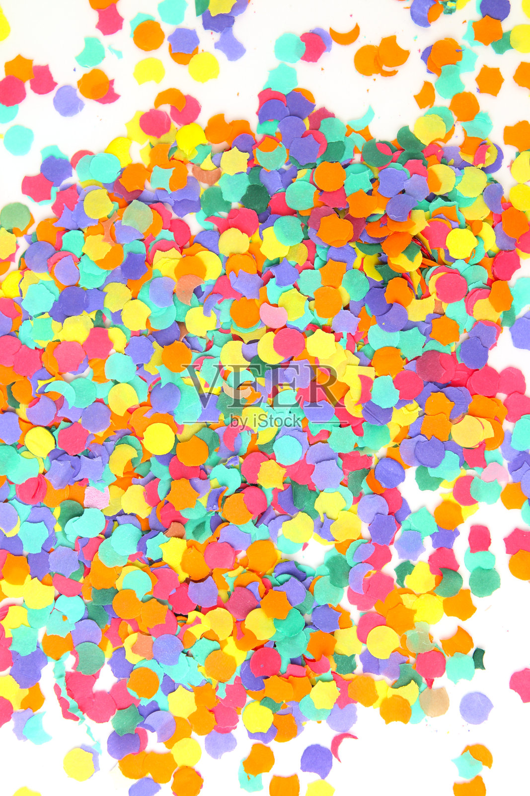 五彩纸屑白色照片摄影图片