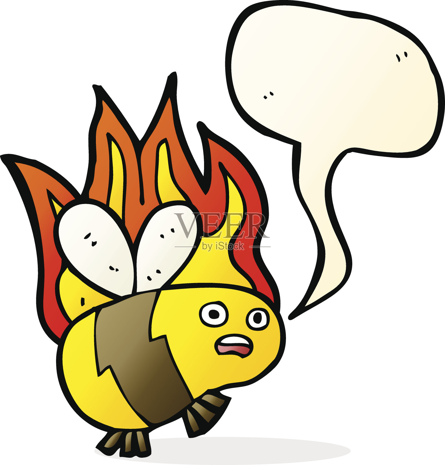 卡通蜜蜂与讲话气泡插画图片素材