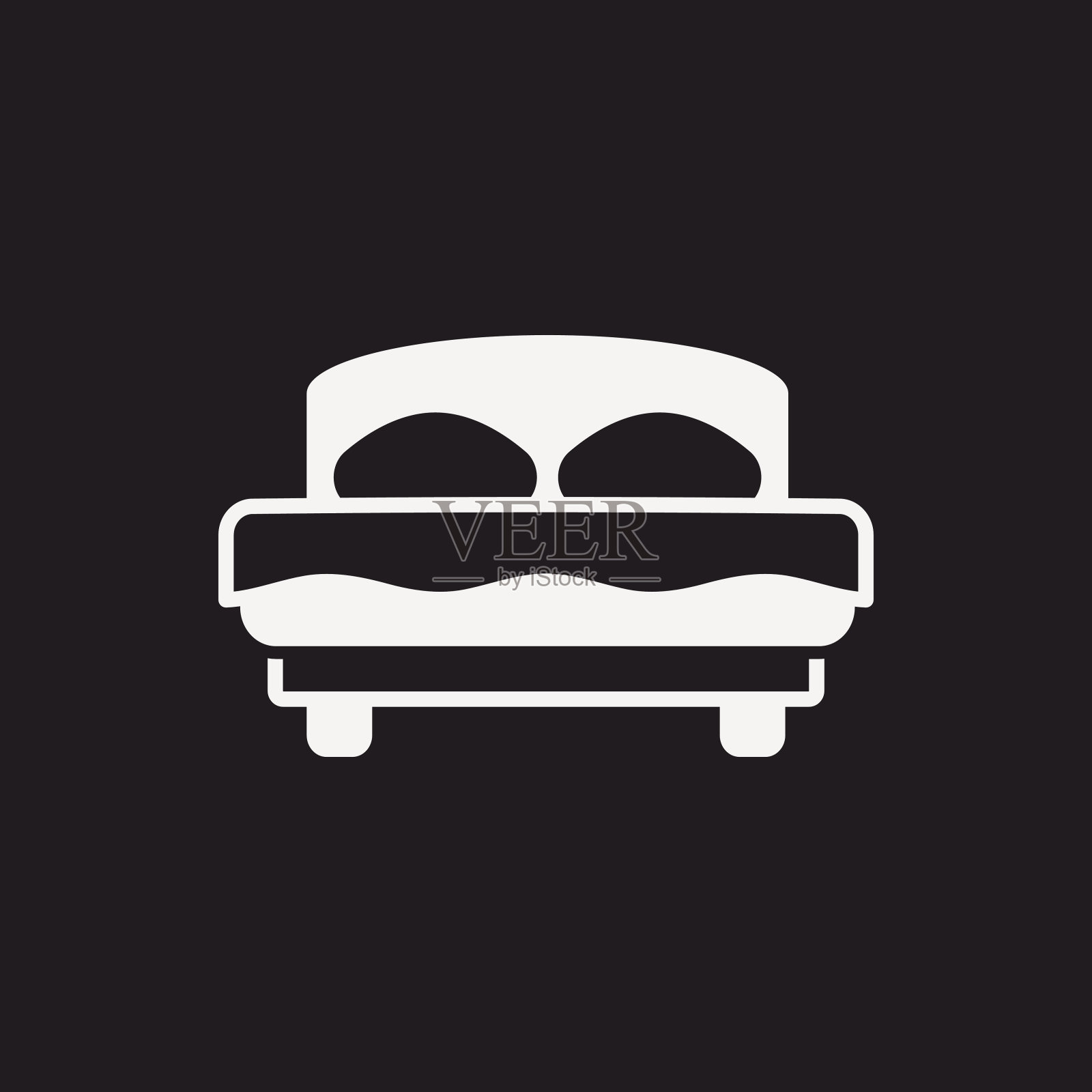 床上的图标插画图片素材