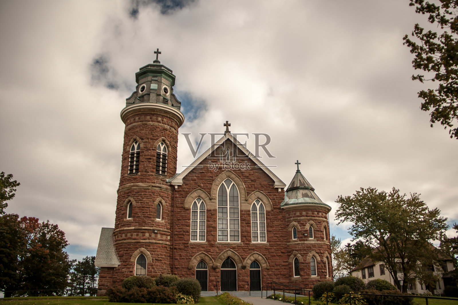 红色砂岩教堂照片摄影图片