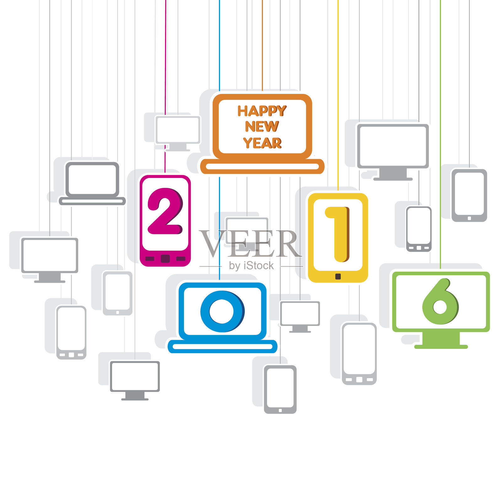 2016设计新年快乐设计模板素材