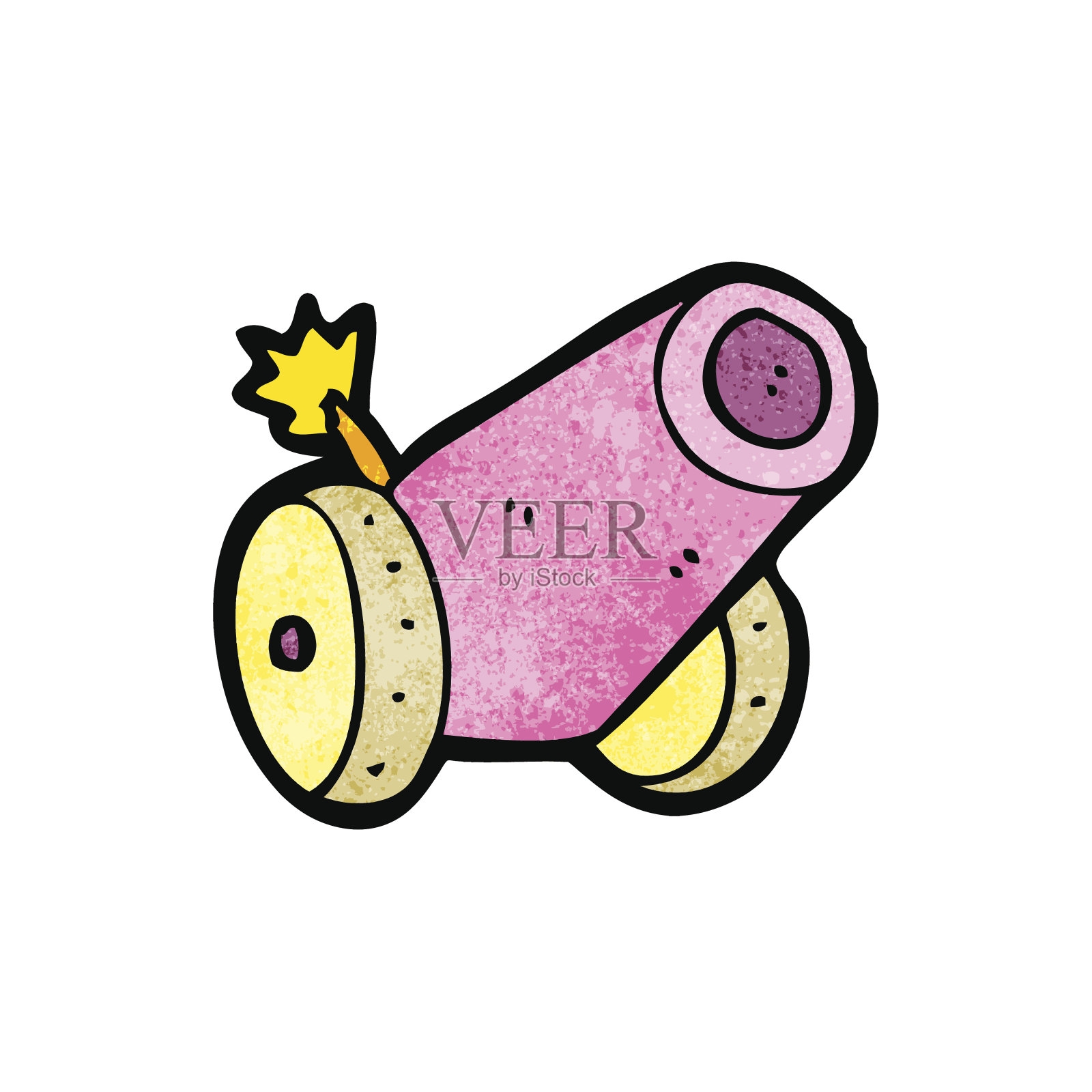 卡通马戏团大炮插画图片素材