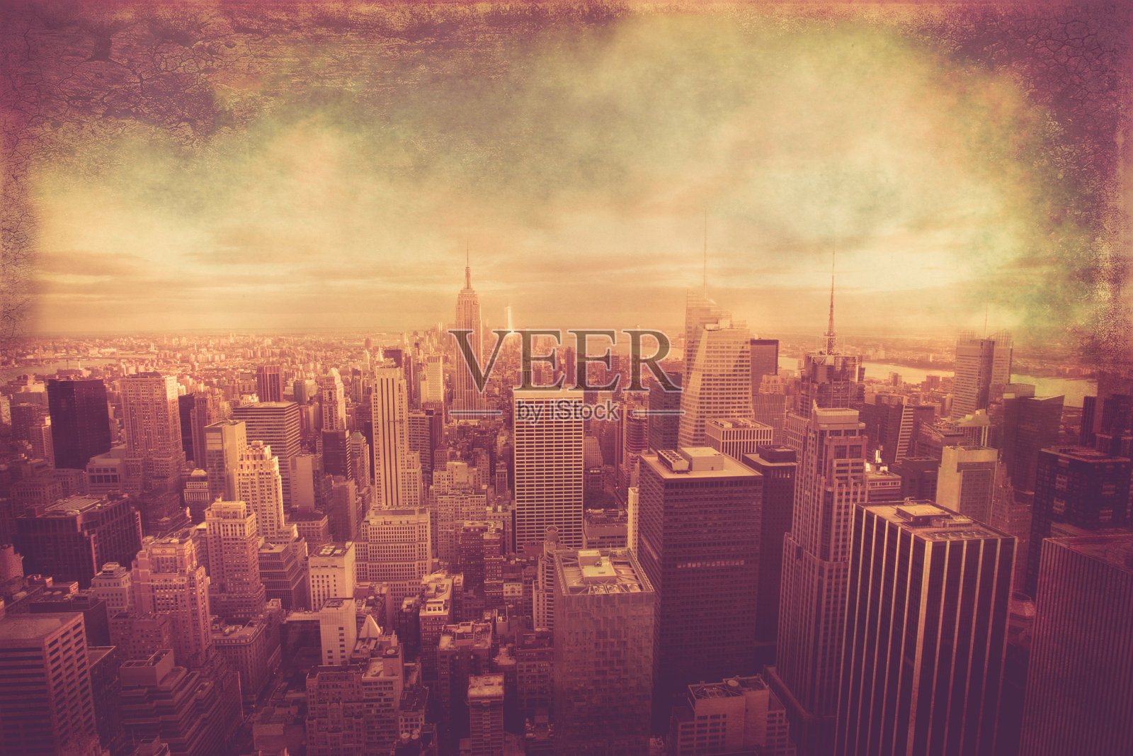 复古质感纽约市照片摄影图片