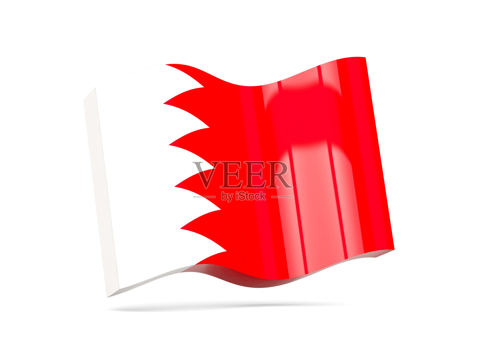 波浪图标与旗帜巴林照片摄影图片