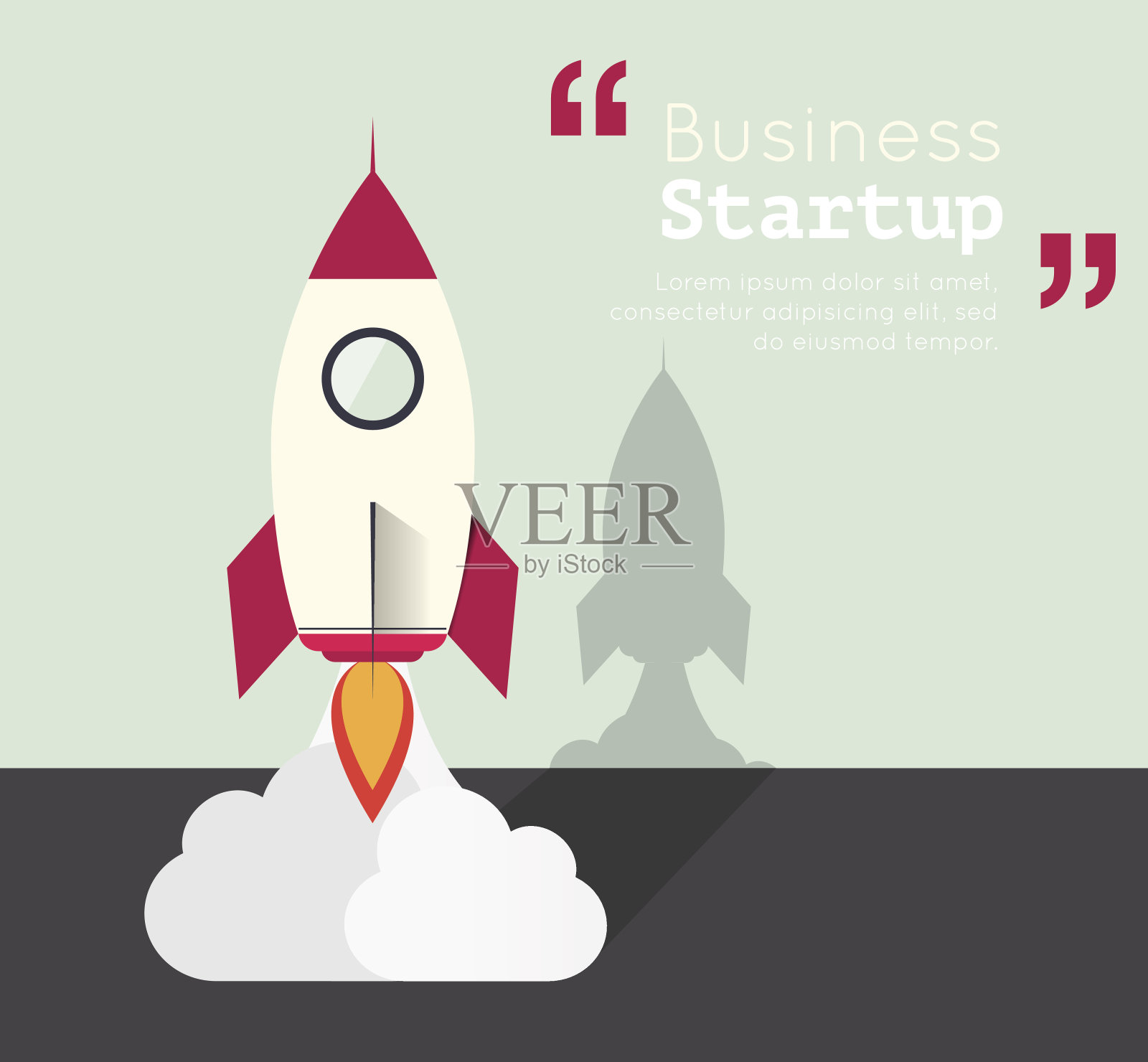 有背景的创业概念插画图片素材