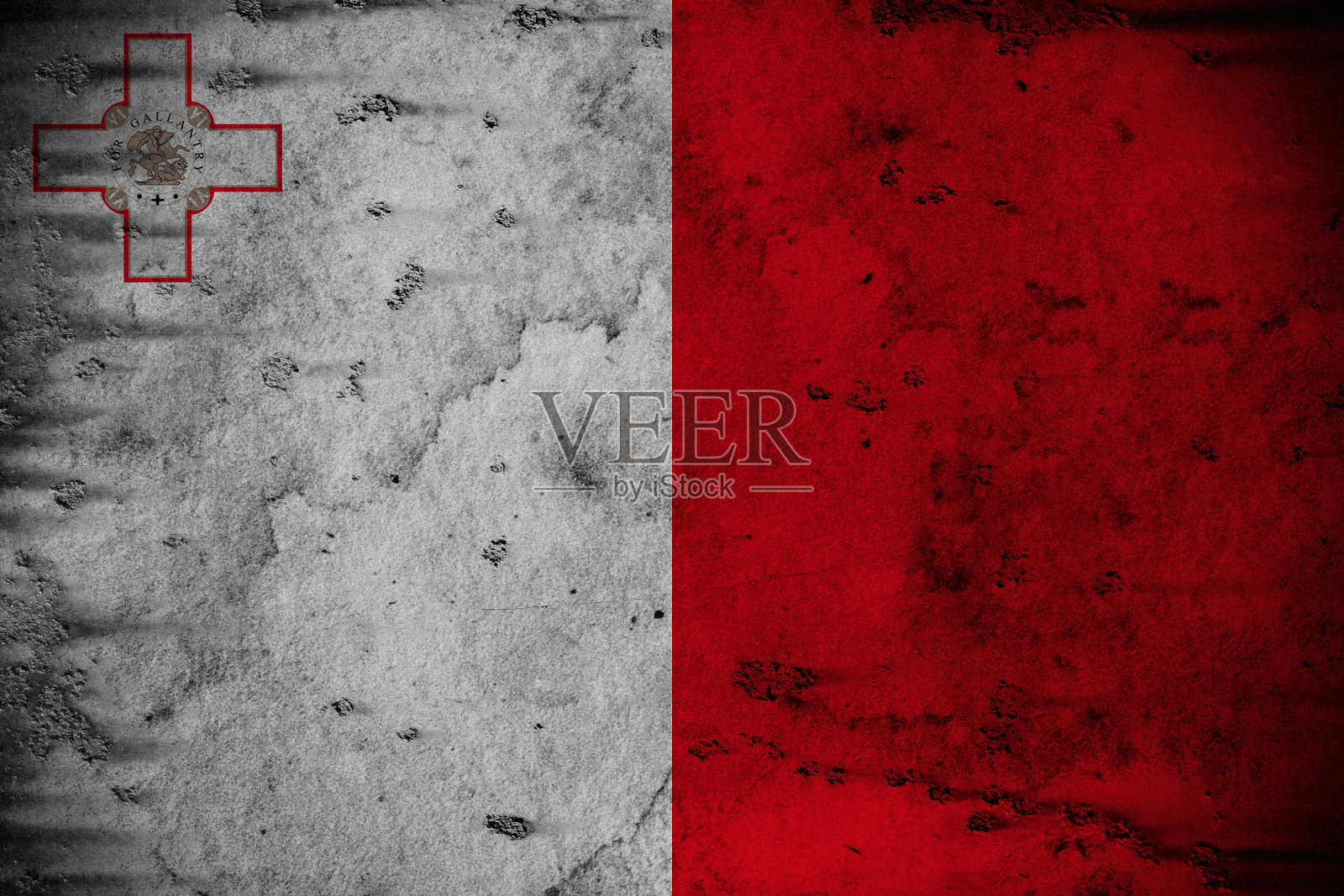 马耳他的垃圾旗照片摄影图片