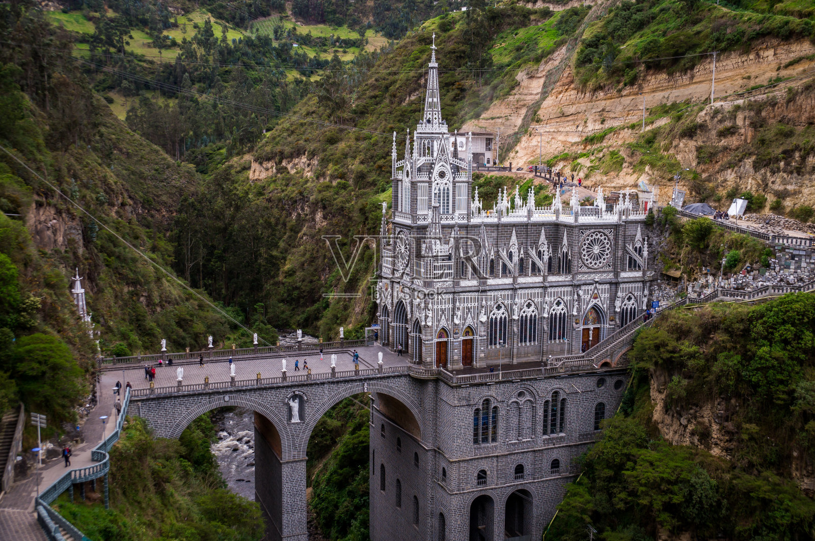 Las Lajas Sanctuary - Ipiales,哥伦比亚照片摄影图片