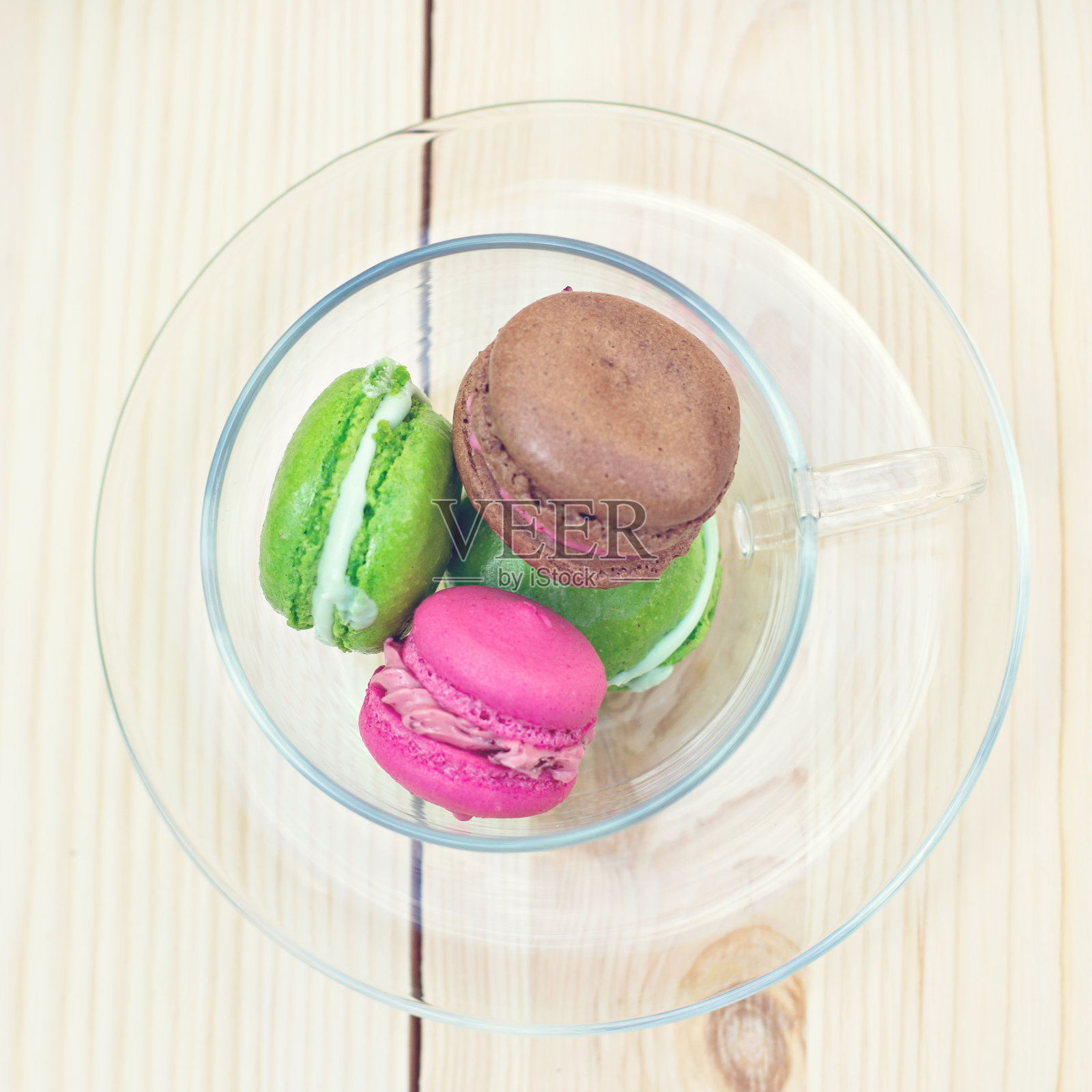 五颜六色的传统法式马卡龙照片摄影图片